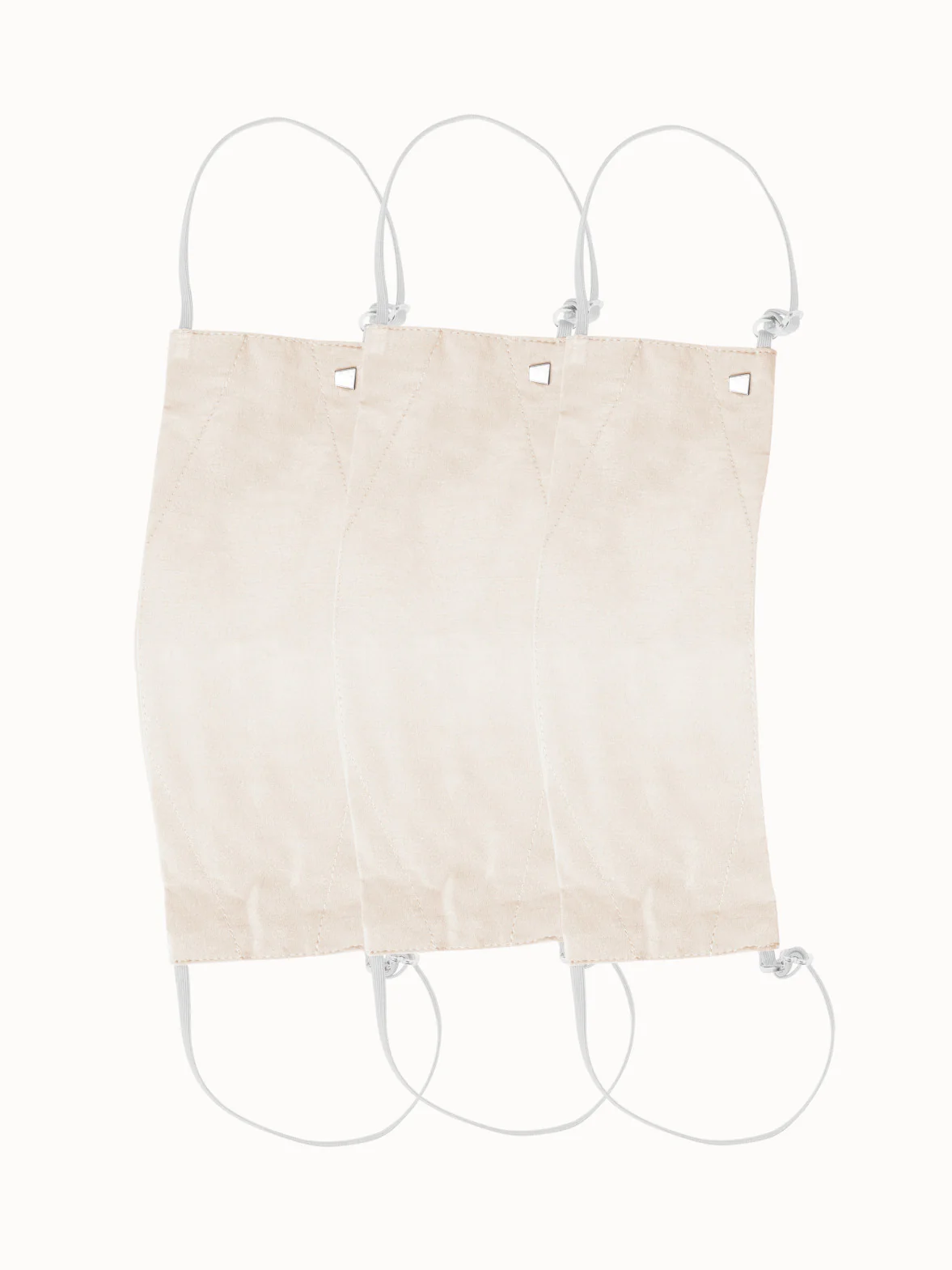 Large Cotton Face Masks Bundle - Beige/Beige/Beige - Image 2