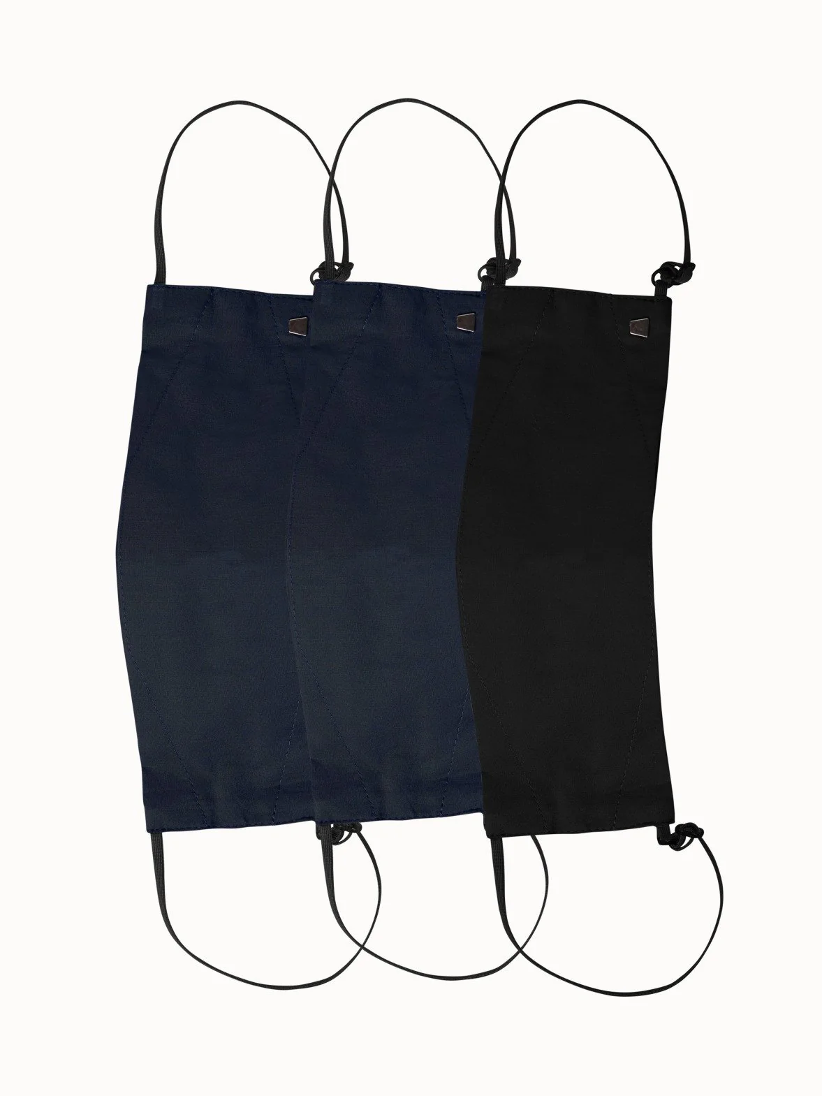 Large Cotton Face Masks Bundle - Denim/Denim/Black - Image 2