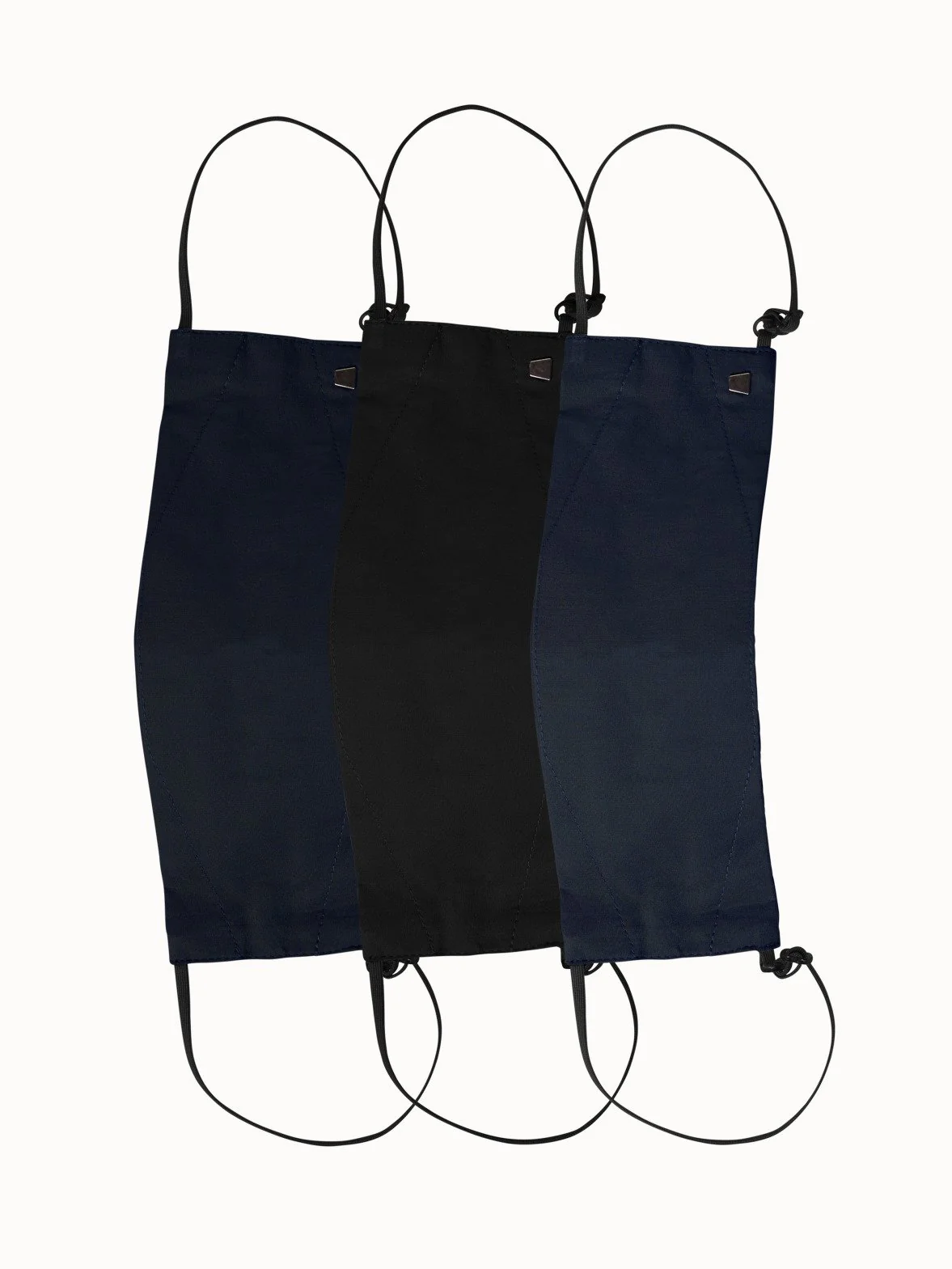Large Cotton Face Masks Bundle - Navy/Black/Denim