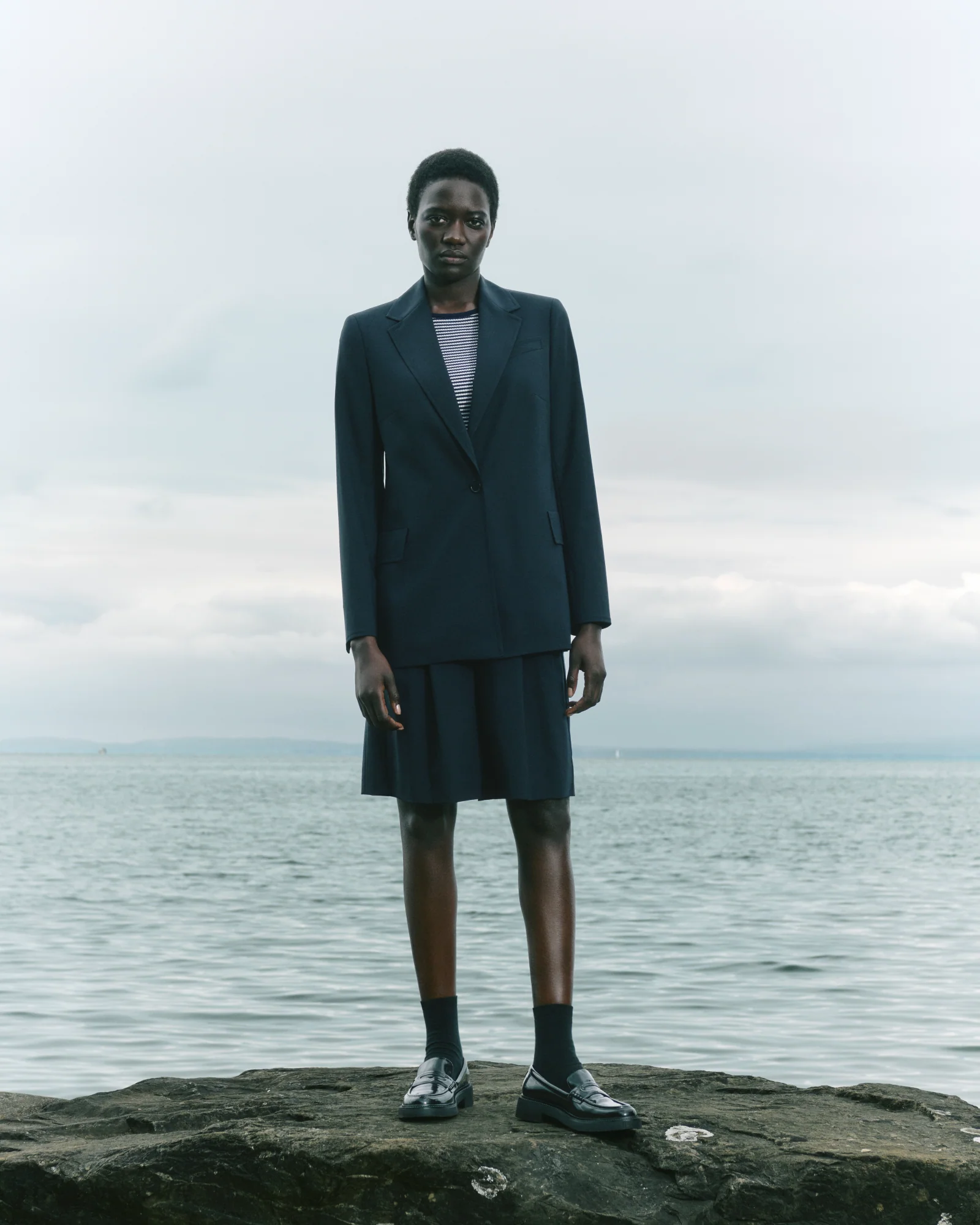 Long Boyfriend Jacket in Cool Wool - Image 2