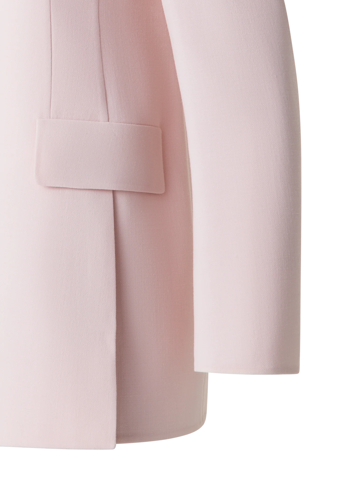 Long Cardigan Style Blazer in Wool Double-Face - Image 3