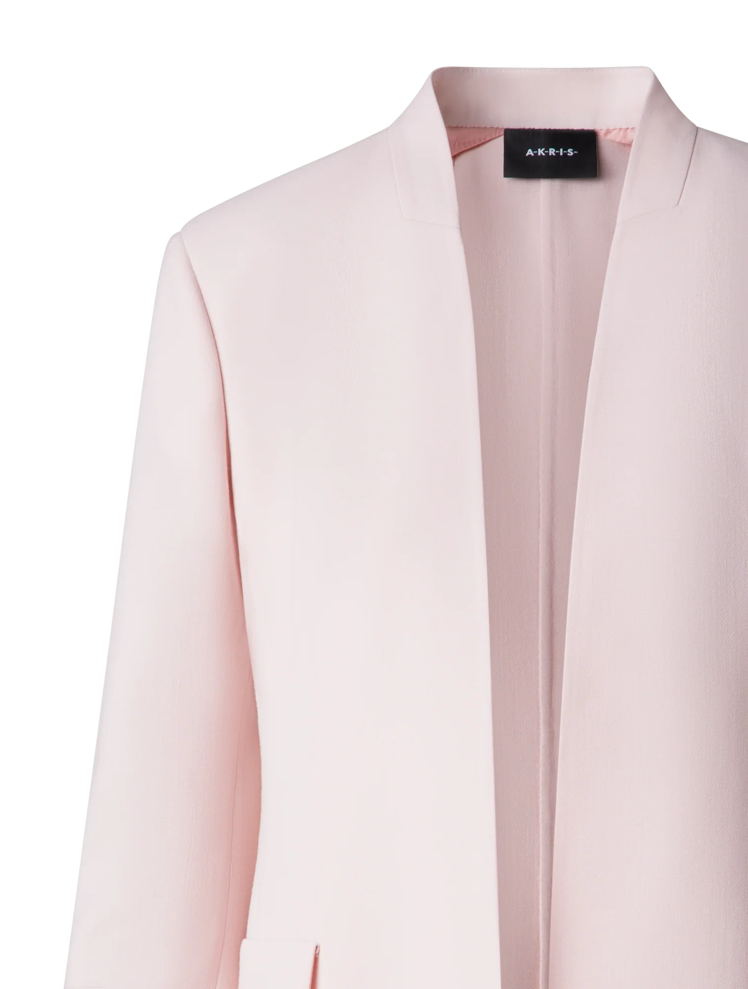 Long Cardigan Style Blazer in Wool Double-Face - Image 5