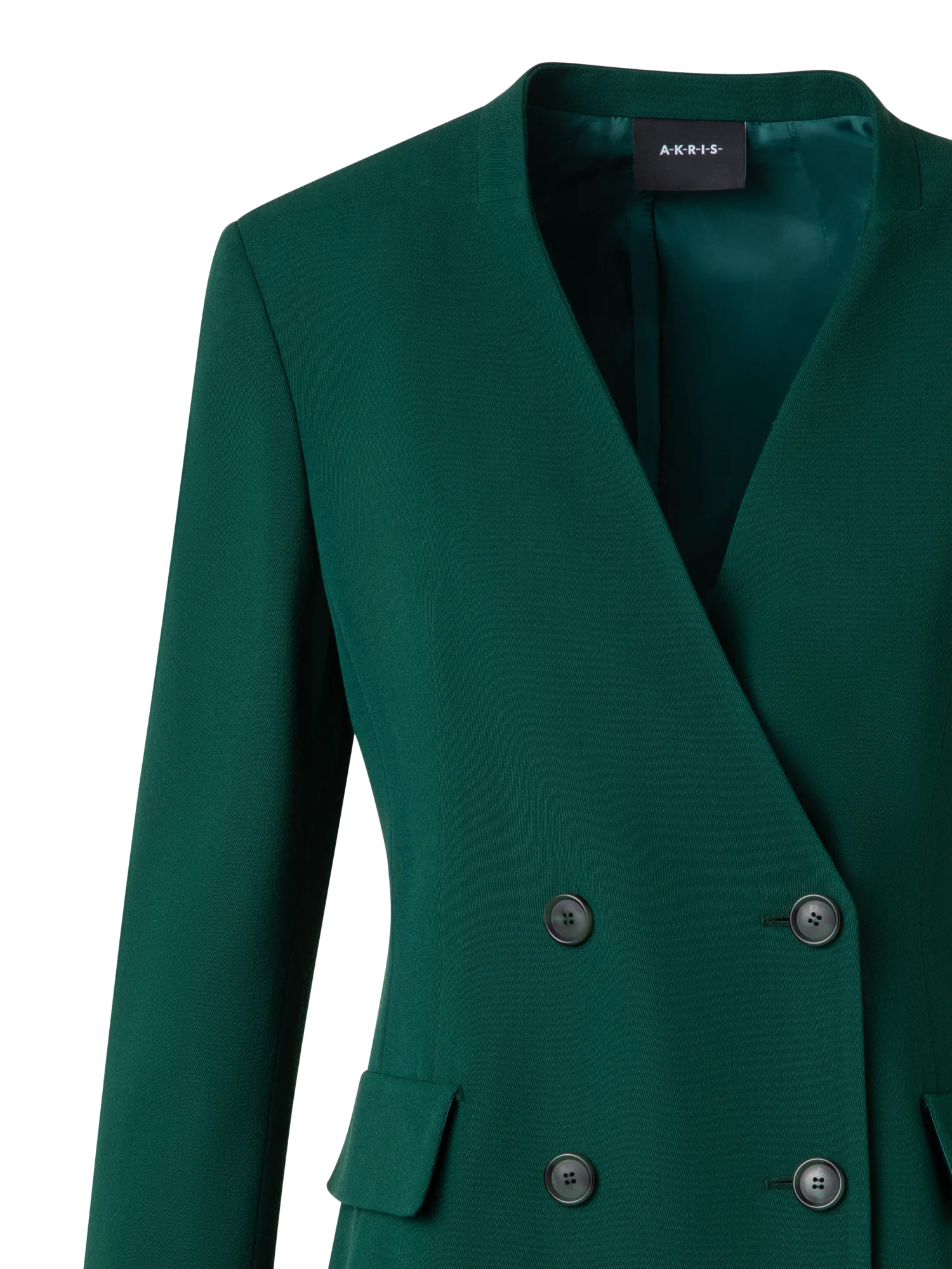 Long Double Breasted Blazer in Wool - Image 5