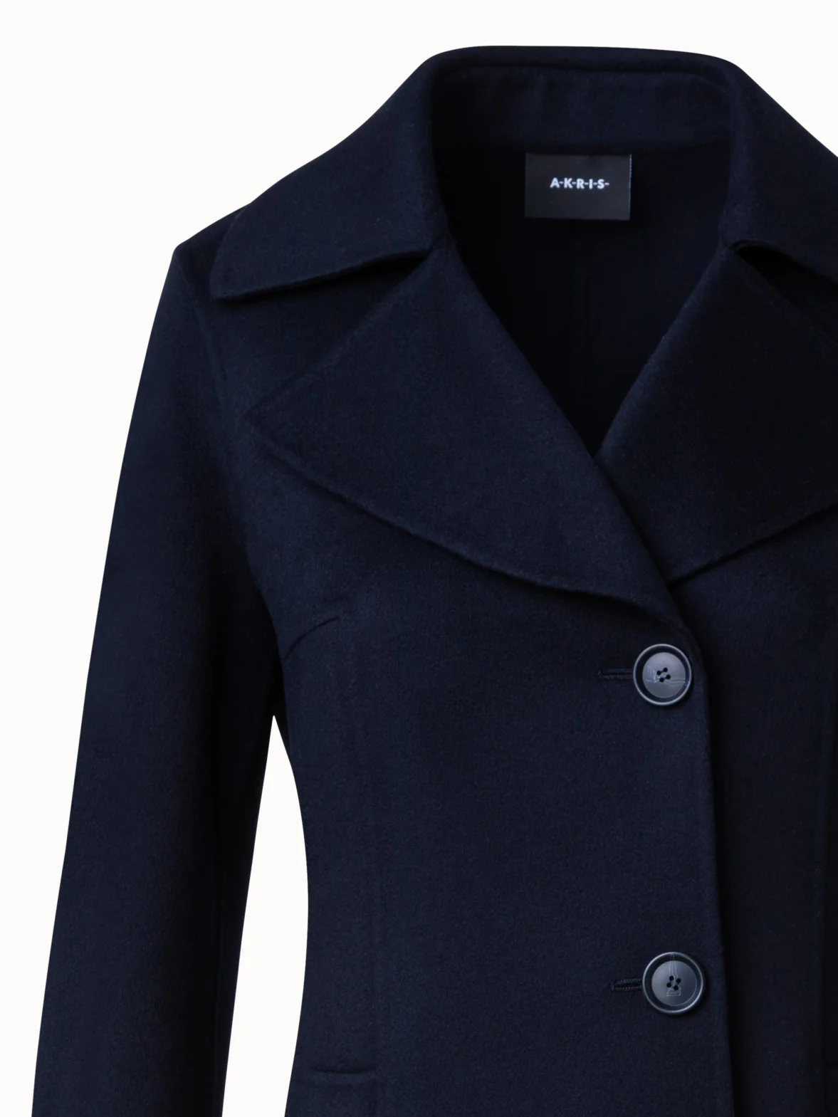 Long Single-Breasted Cashmere Double-Face Coat - Image 4
