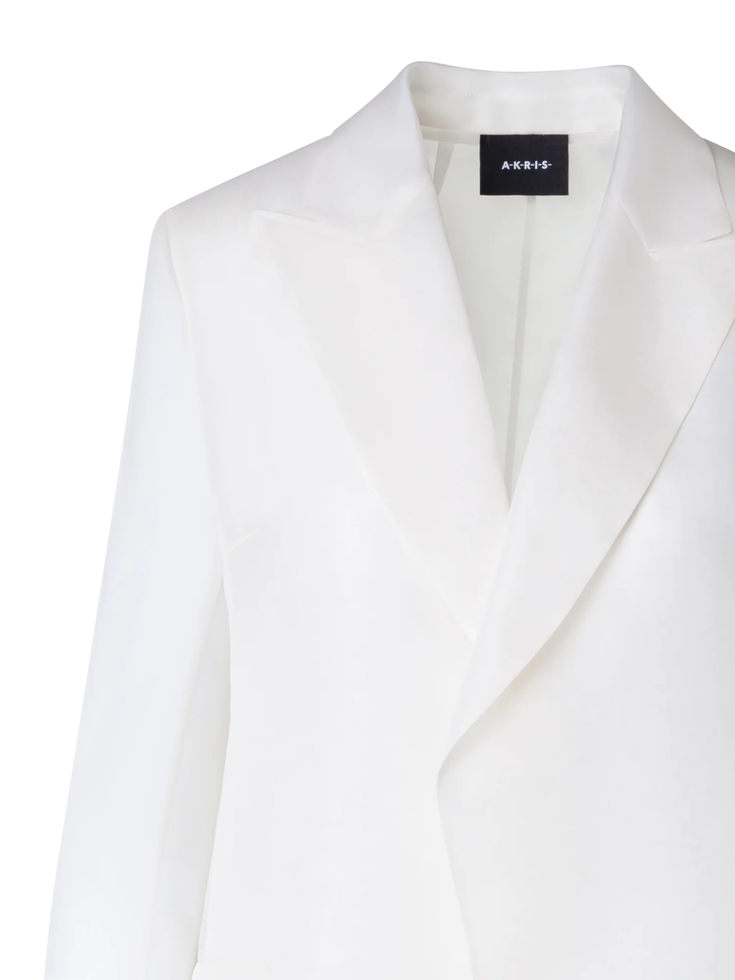 Long Tailored Jacket with Semi-Sheer Sleeve - Image 2