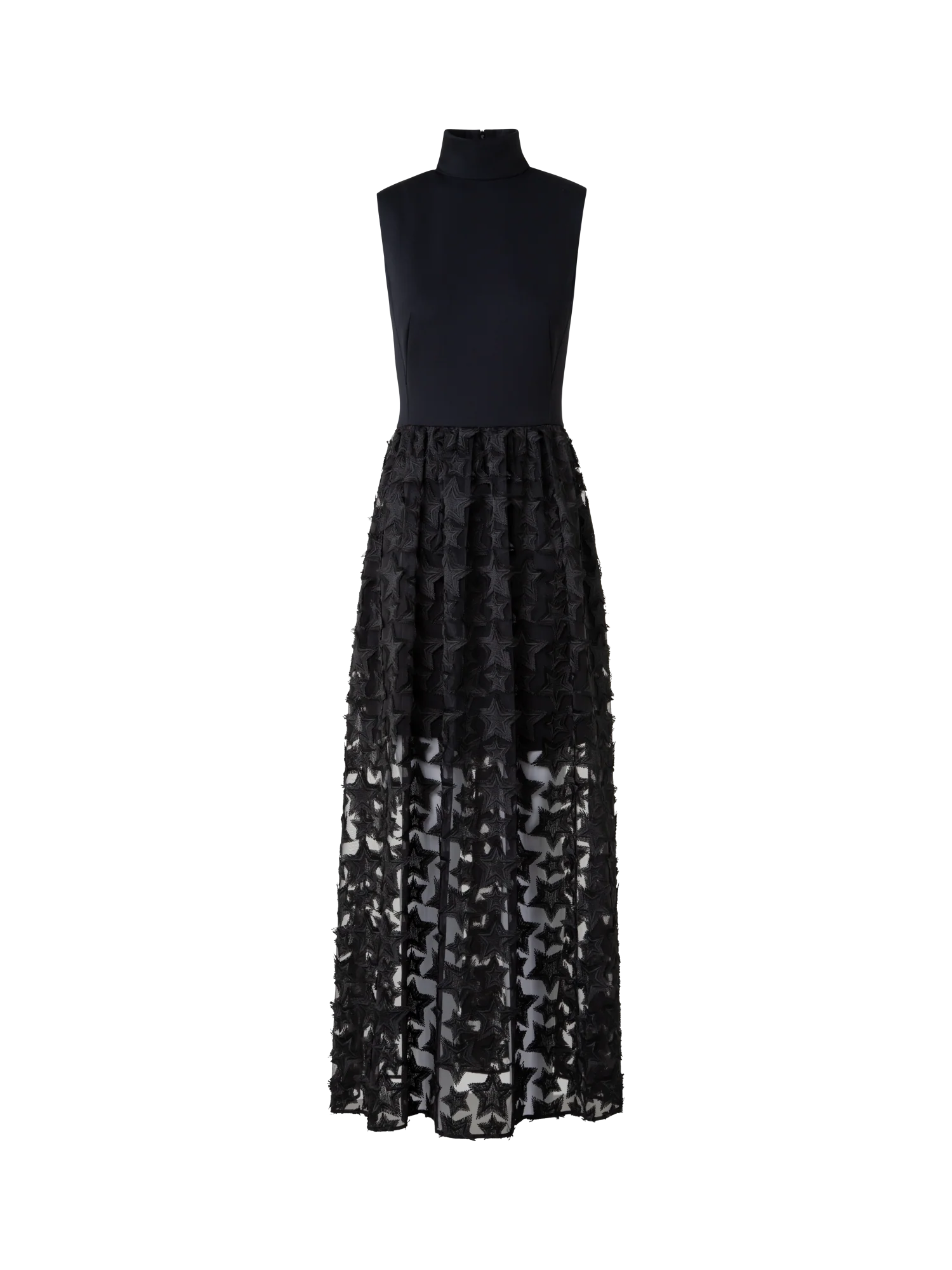 Midi Dress with 3D Star Embroidery