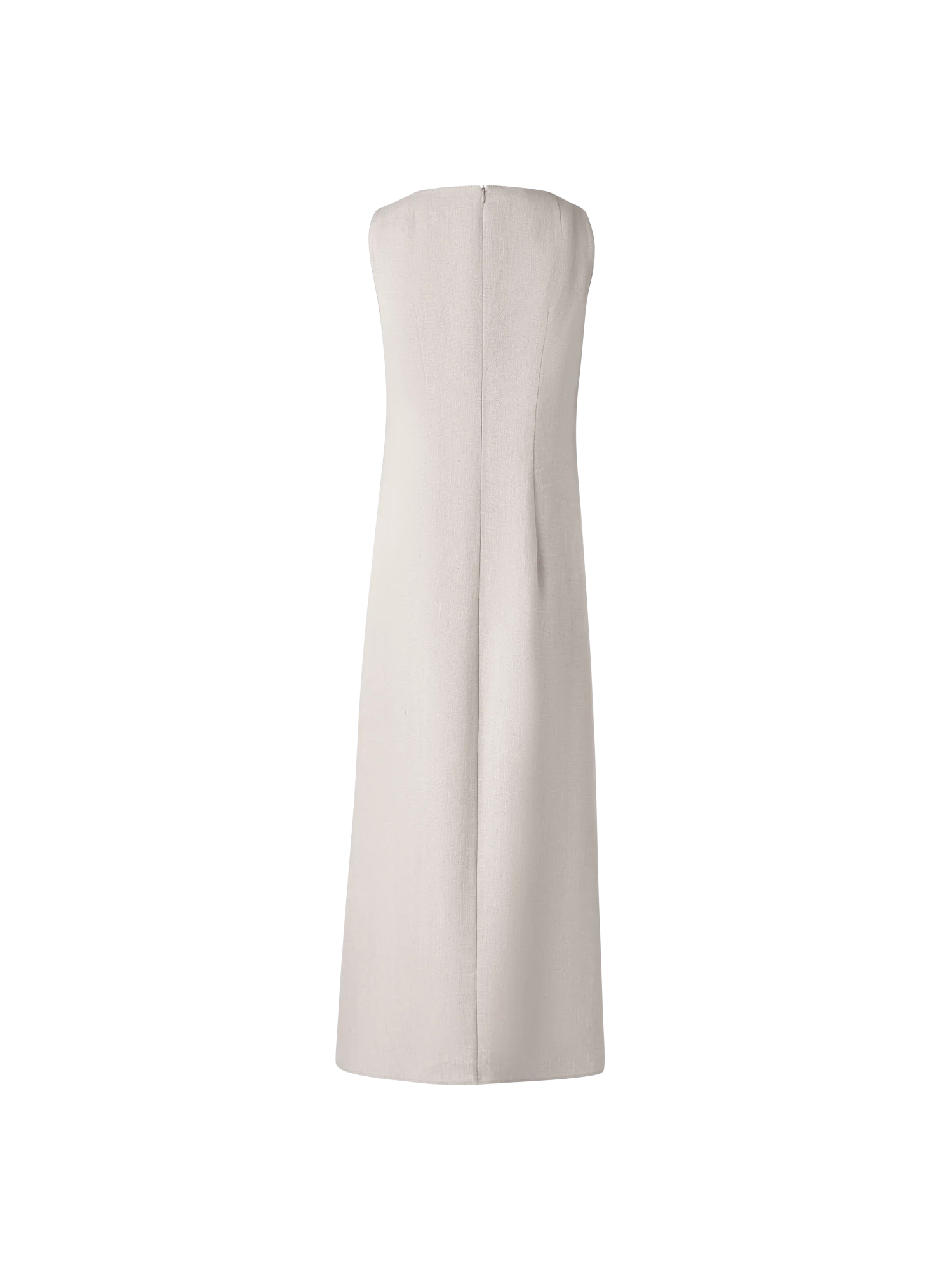 Midi Linen Dress with 3D Carnation Detail - Image 3