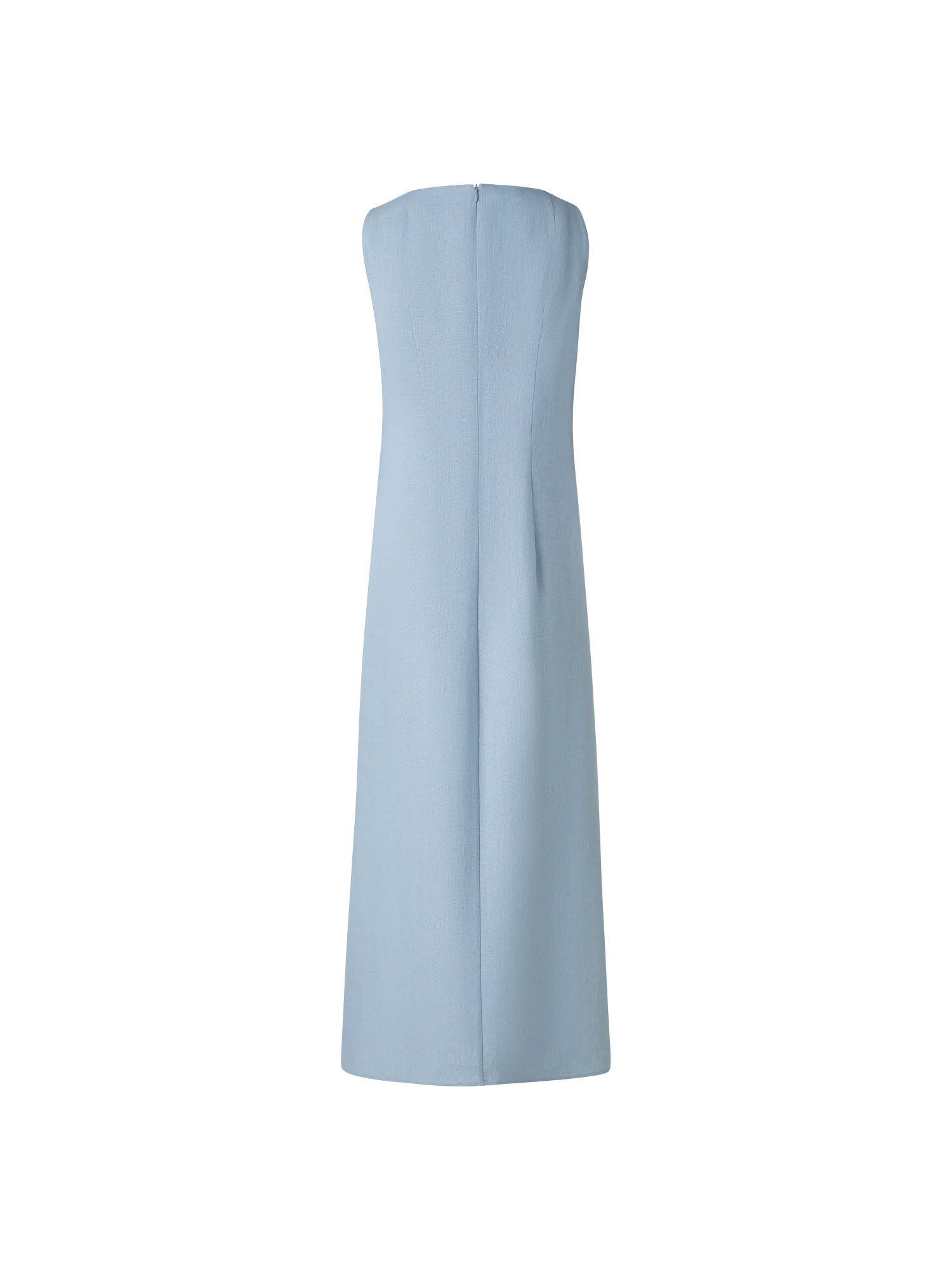 Midi Linen Dress with 3D Carnation Detail - Image 4