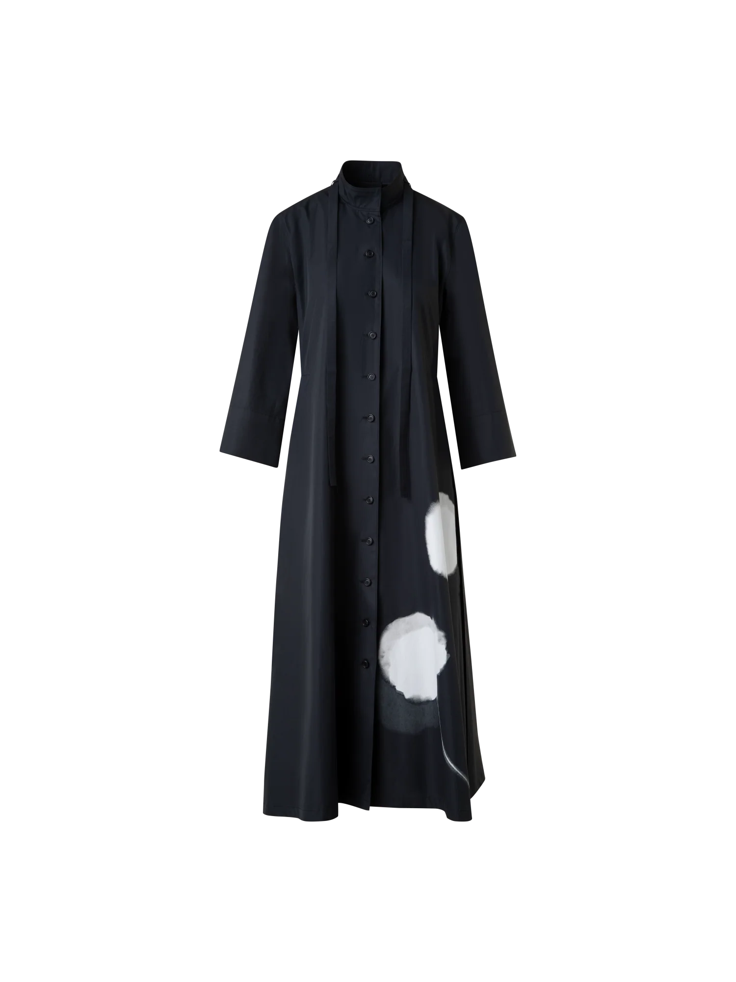 Midi Shirt Dress with Dandelion Print