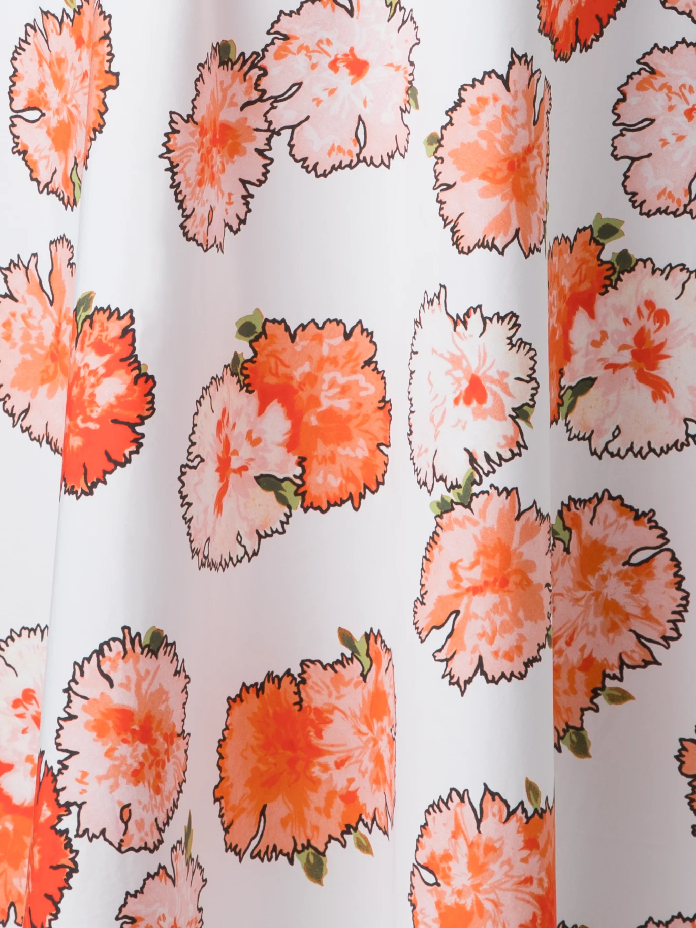 Midi Shirt Dress with Floral Carnation Print - Image 5