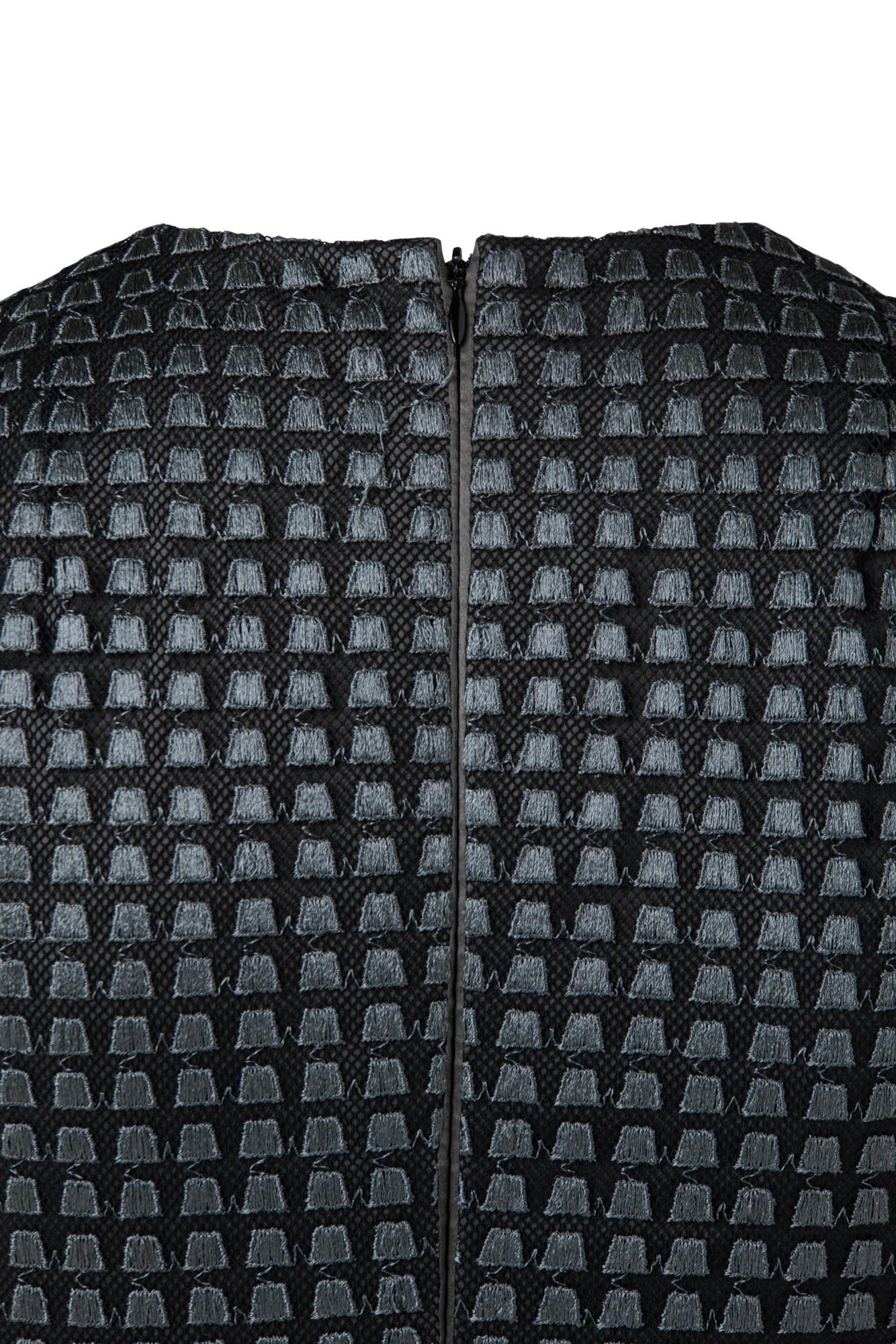 Mixed Trapezoid Embroidery Gown - Image 3