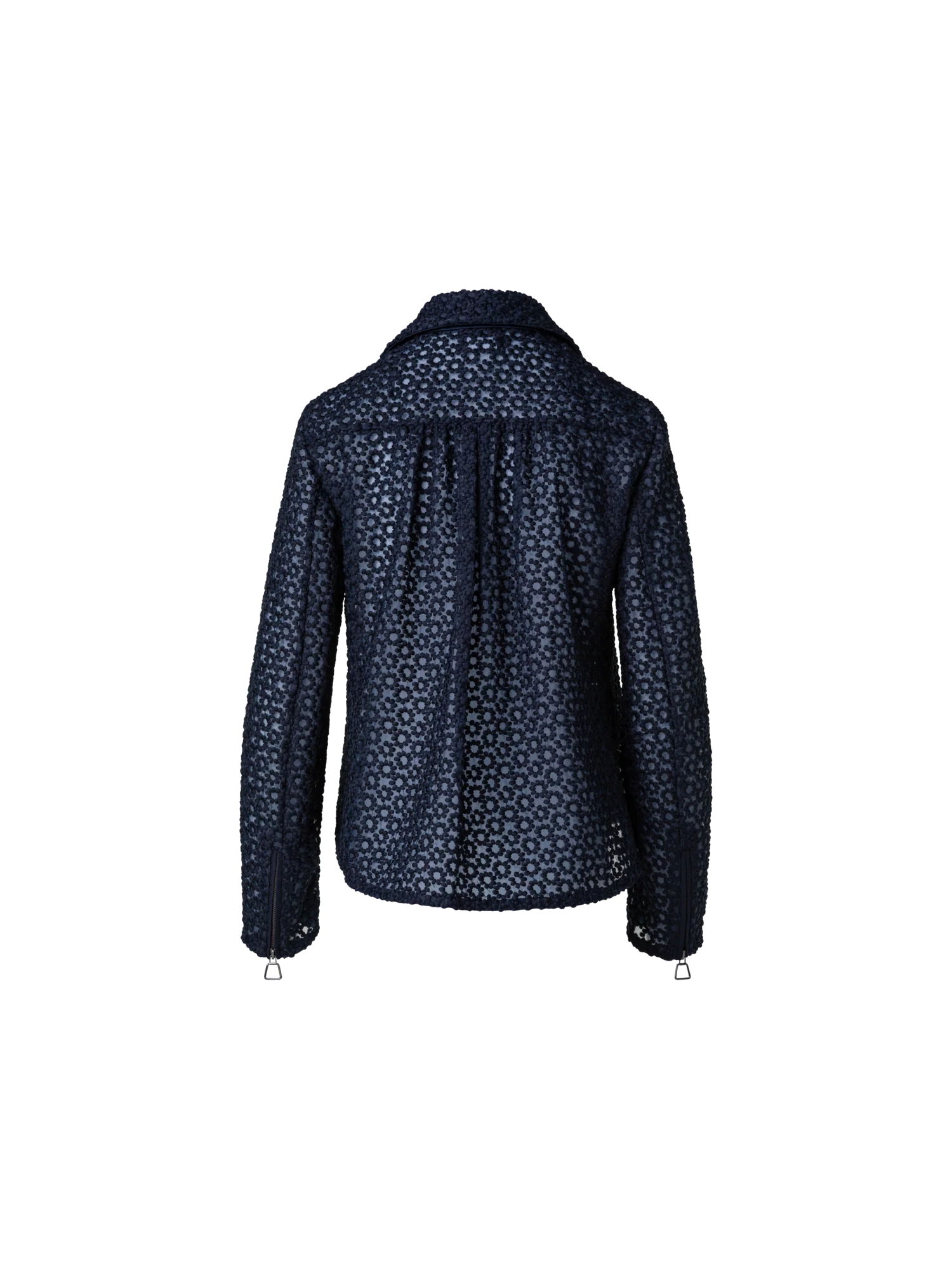 Biker Jacket with St. Gallen Flower Embroidery - Image 4