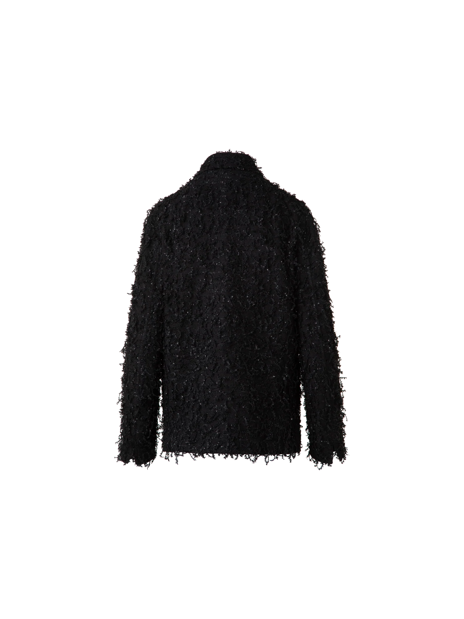 Oversized Shirt Jacket with Micro Sequin Fringe - Image 4