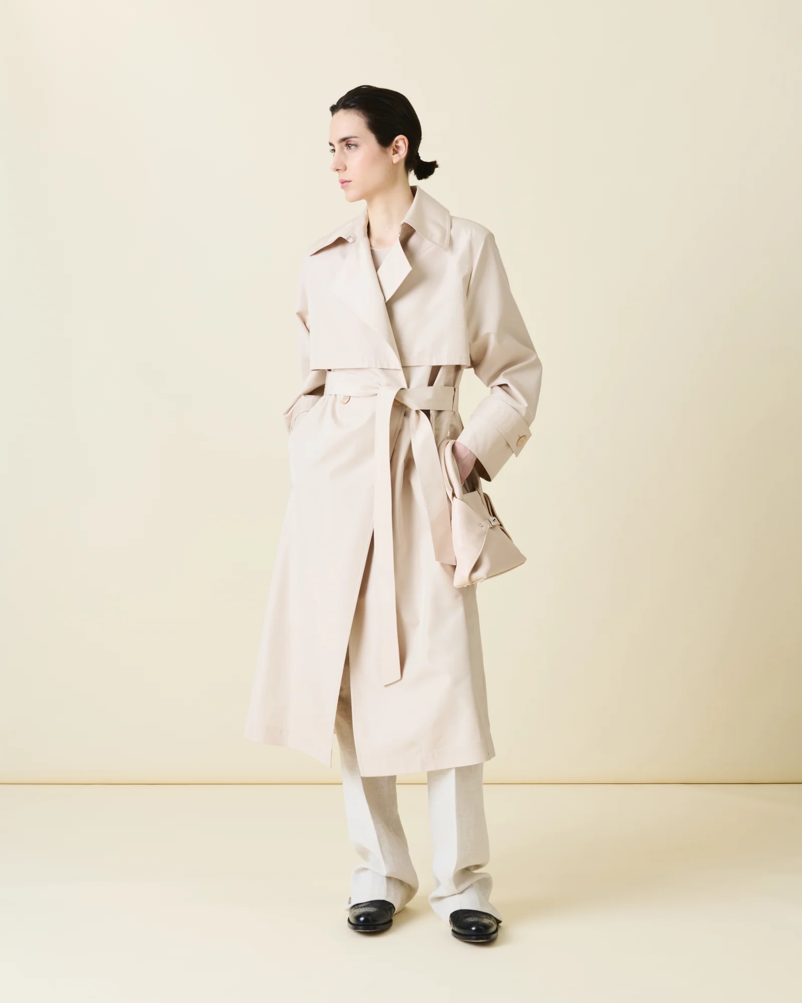 Oversized Trench Coat in Silk Taffeta - Image 2