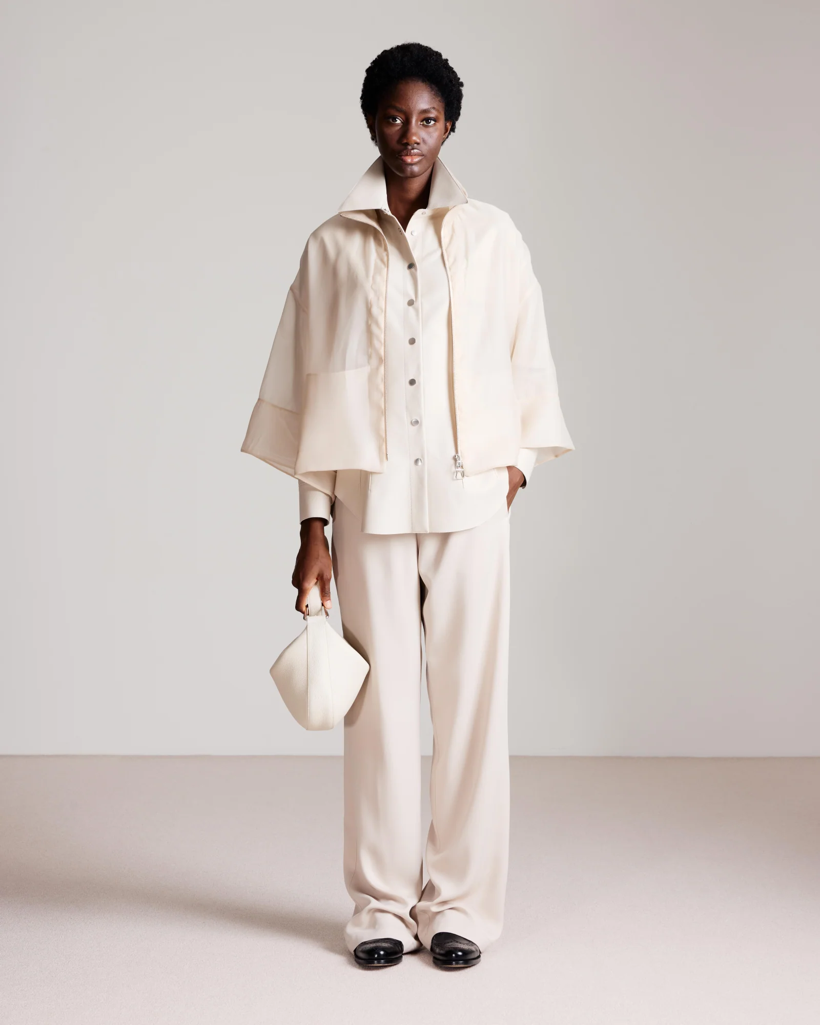 Panama Silk Organza Volume Jacket - Image 2