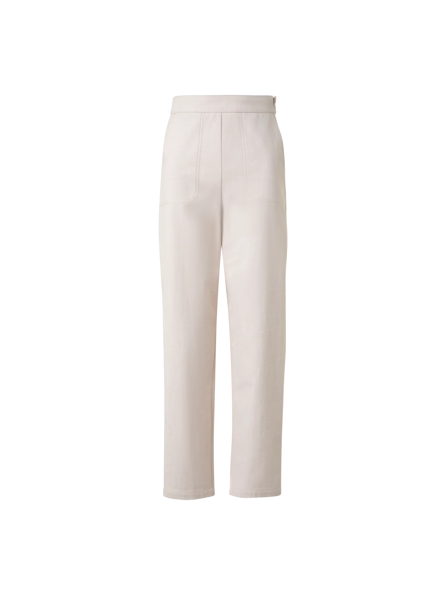 Conical Ankle-Length Cotton Denim Stretch Pants