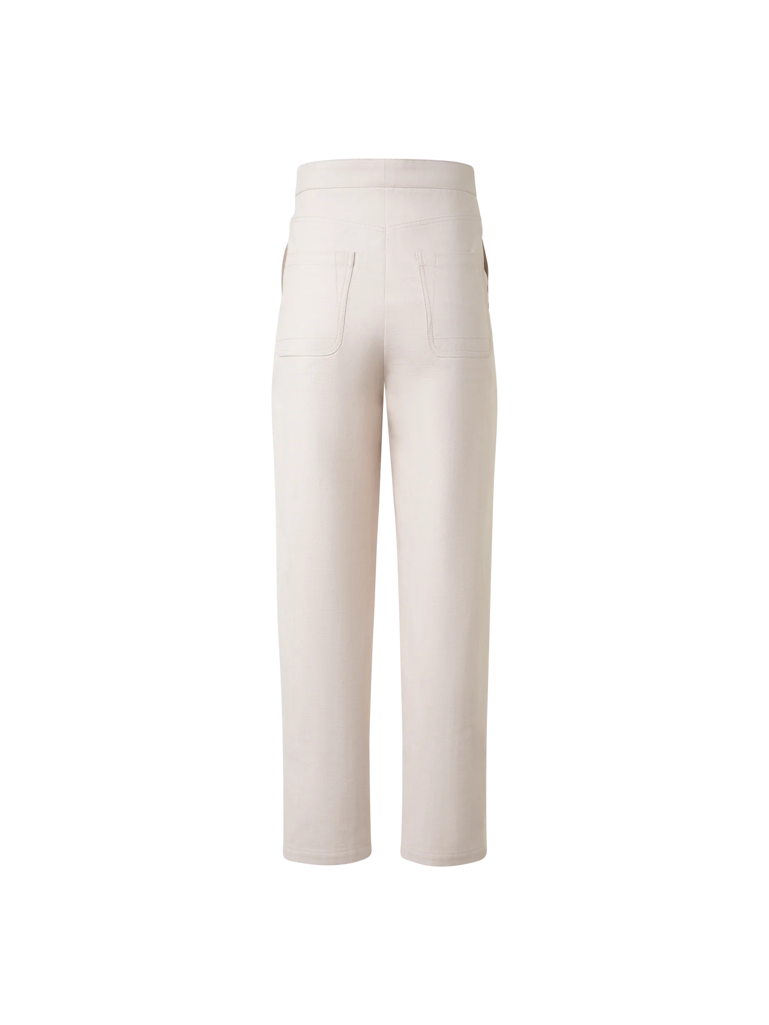 Conical Ankle-Length Cotton Denim Stretch Pants - Image 4