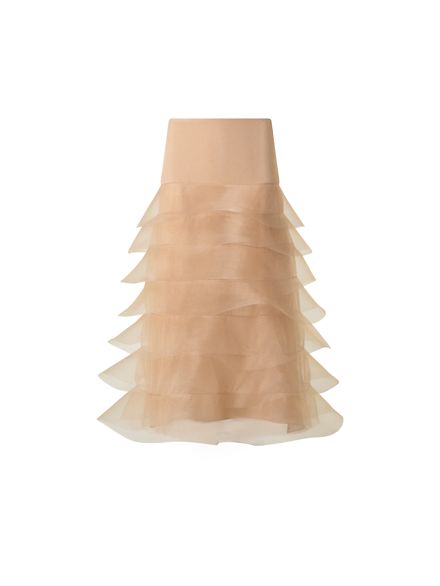 Pencil Skirt with Tulle Waves