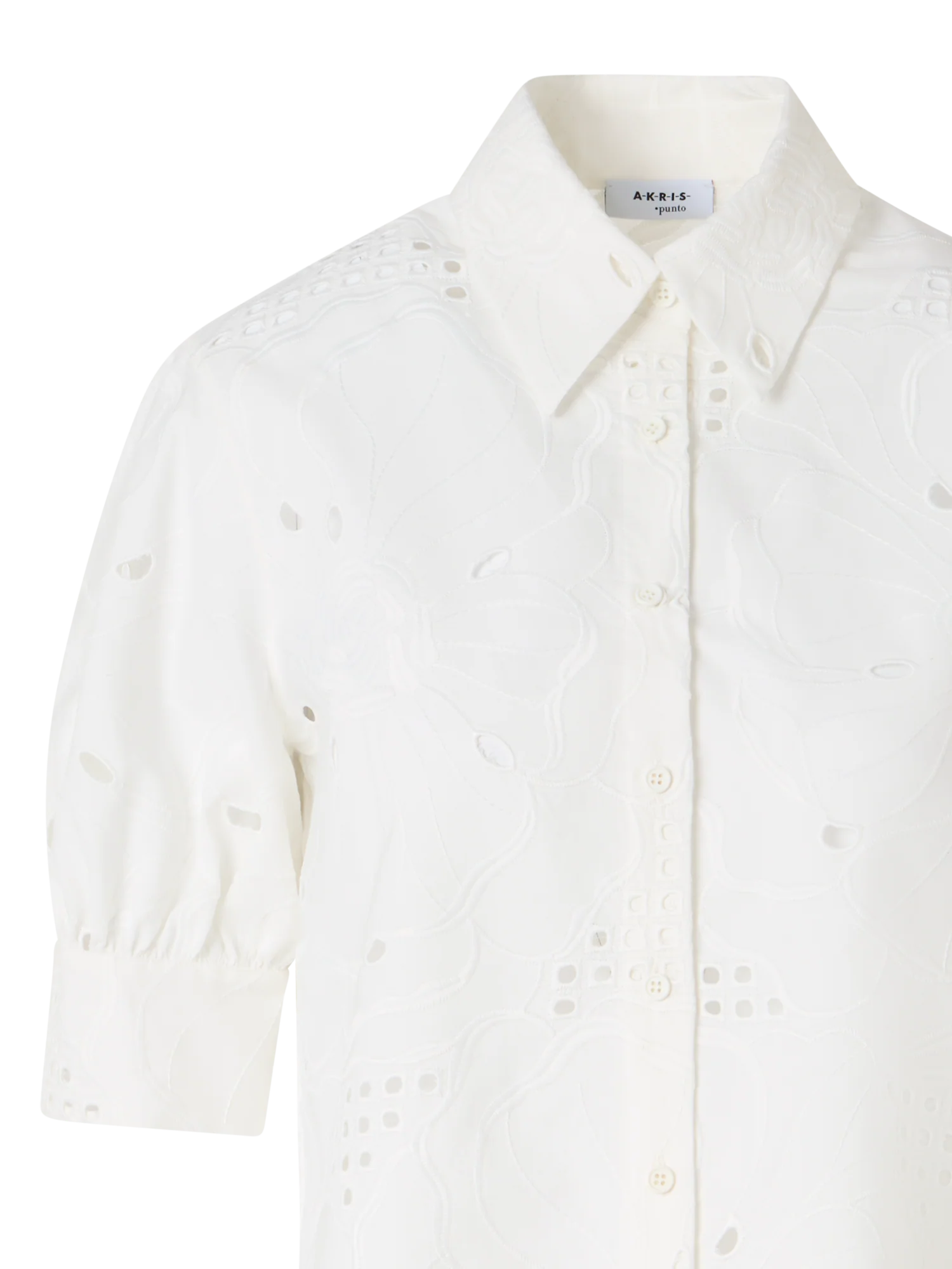 A-Line Flower Eyelet Blouse - Image 2