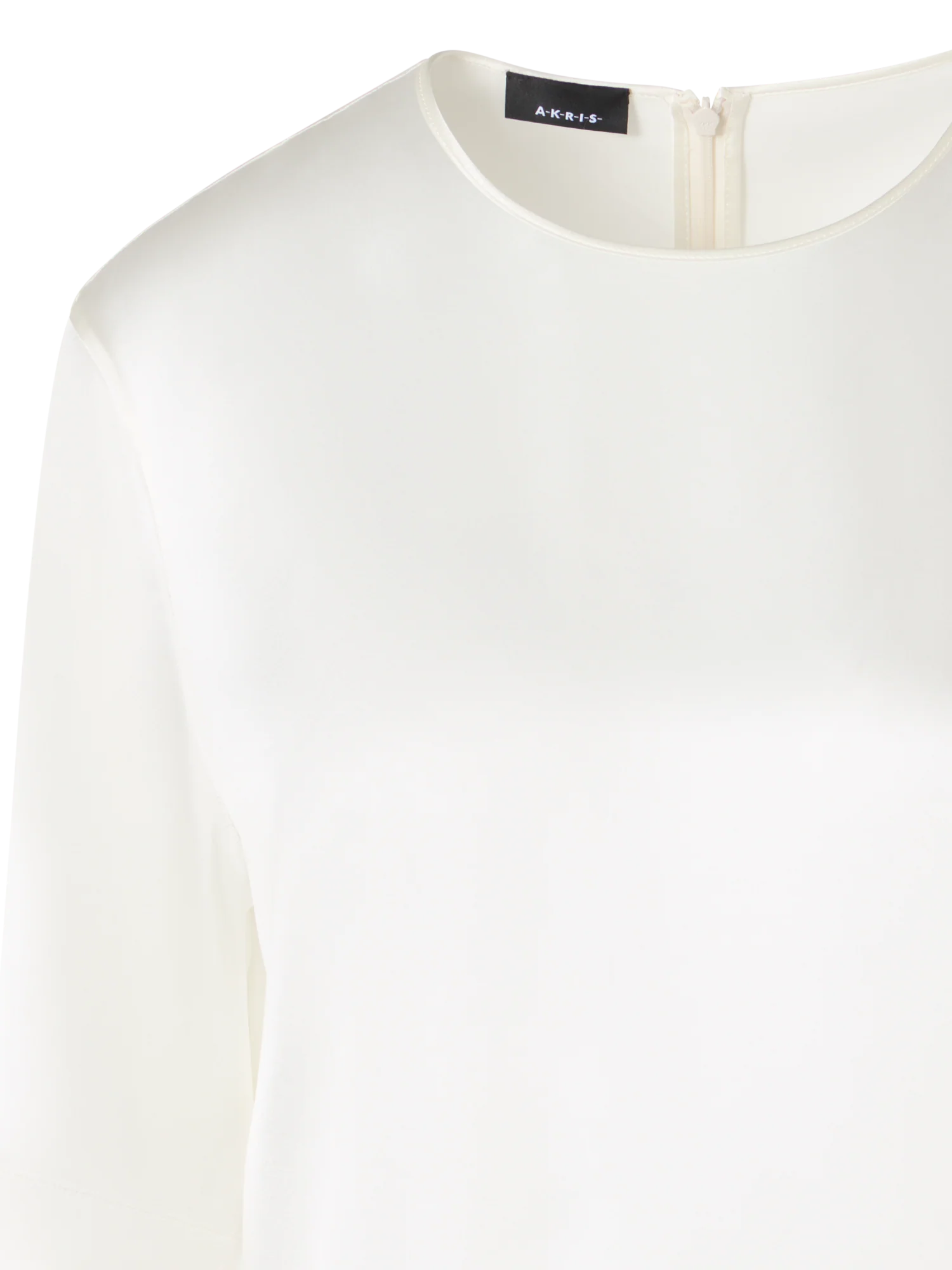 Boxy Silk Satin T-Shirt Blouse - Image 2
