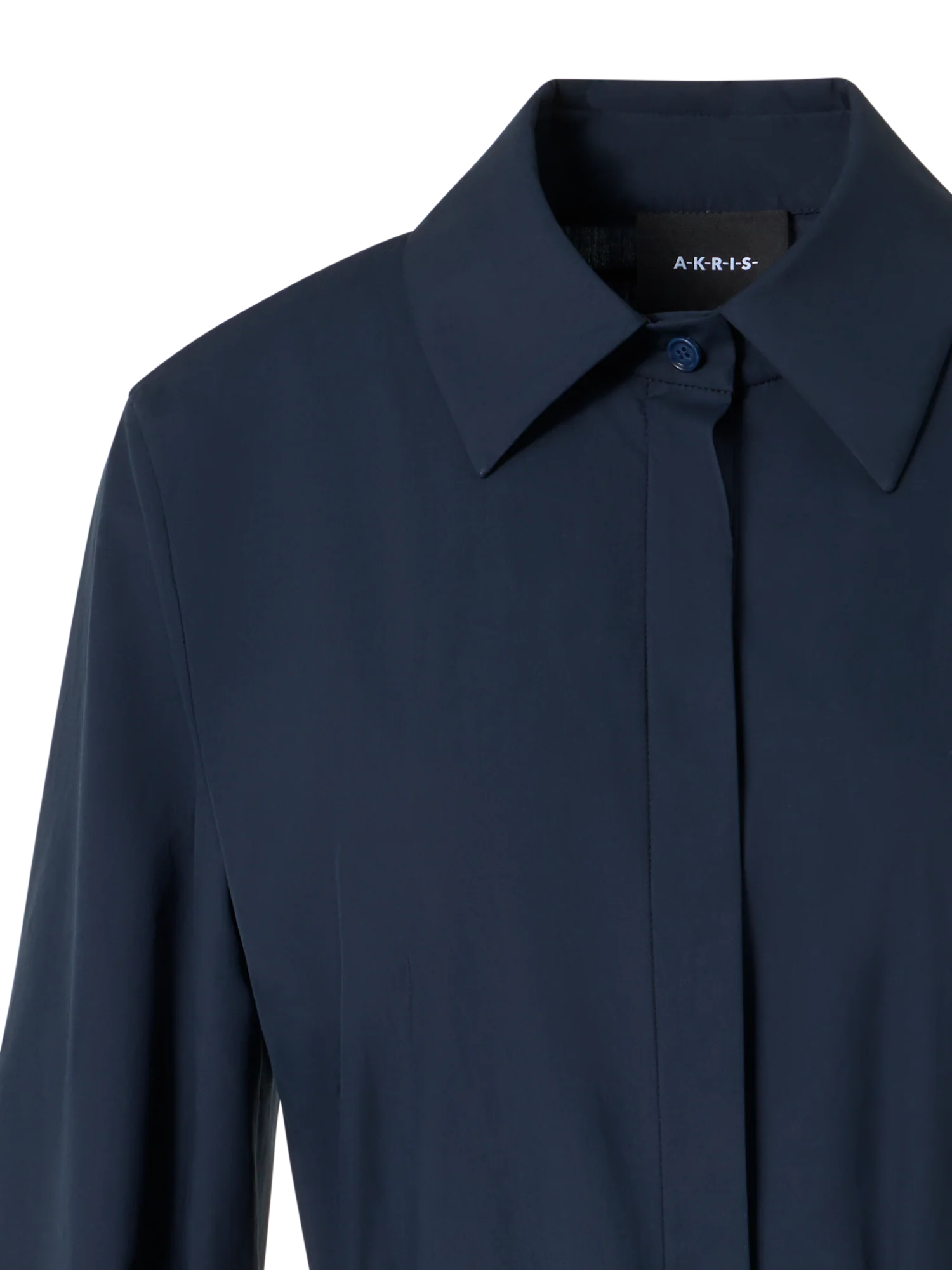 Bracelet-Sleeve Cotton Poplin Midi Shirt Dress - Image 2