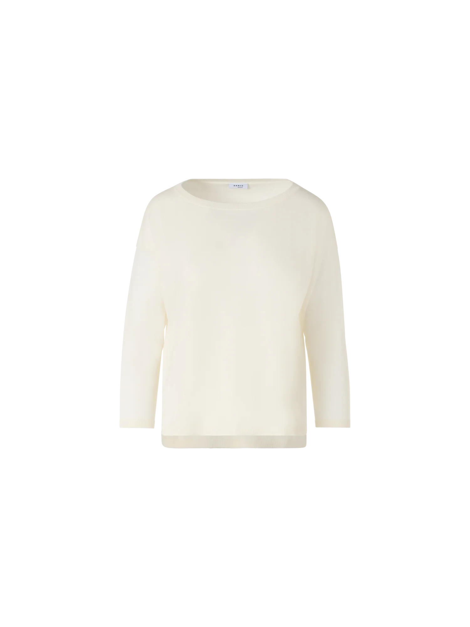 Bracelet-Sleeve Merino Wool Knit Pullover