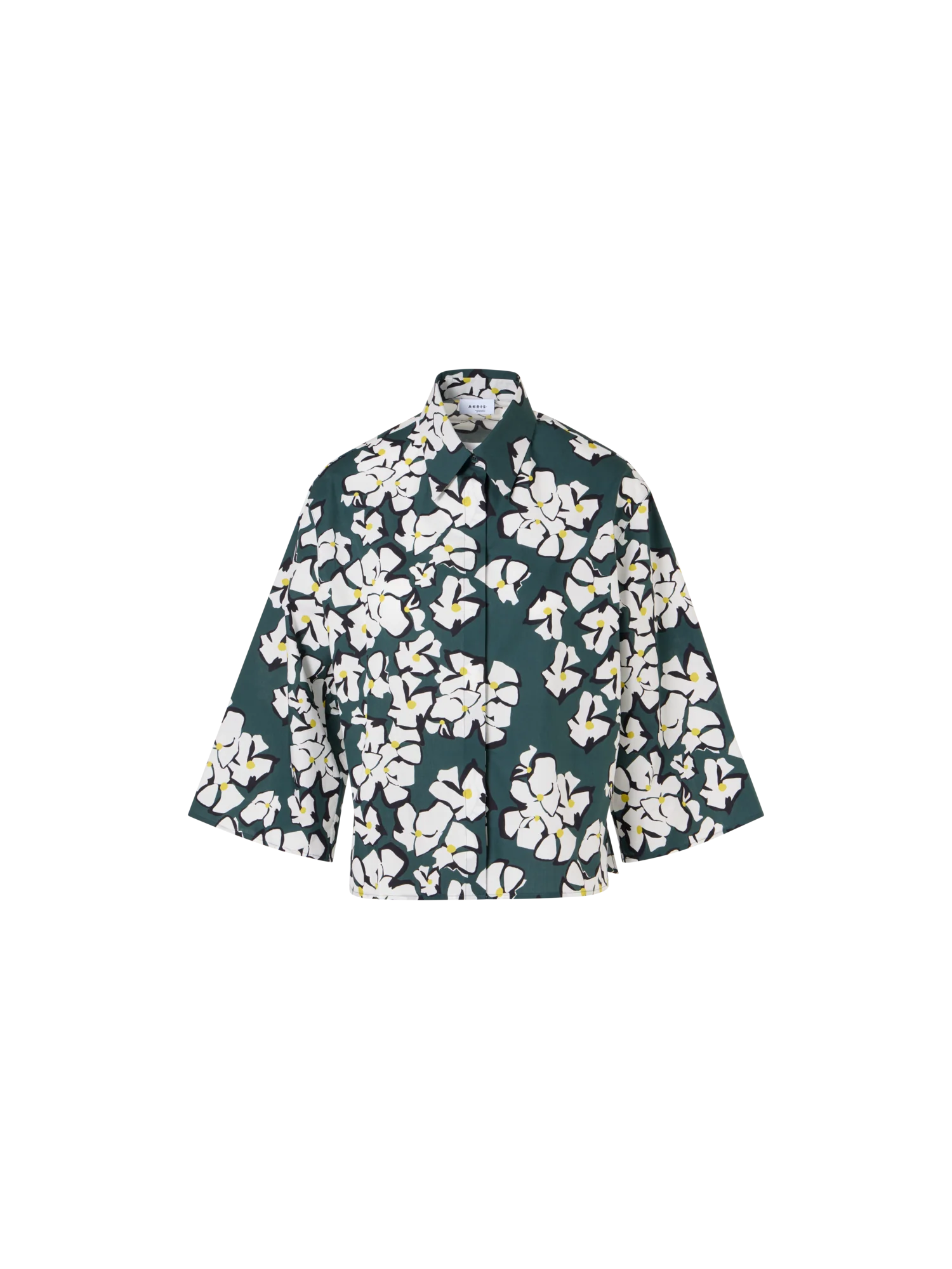 Bracelet-Sleeve Papercut Flower Shirt Blouse