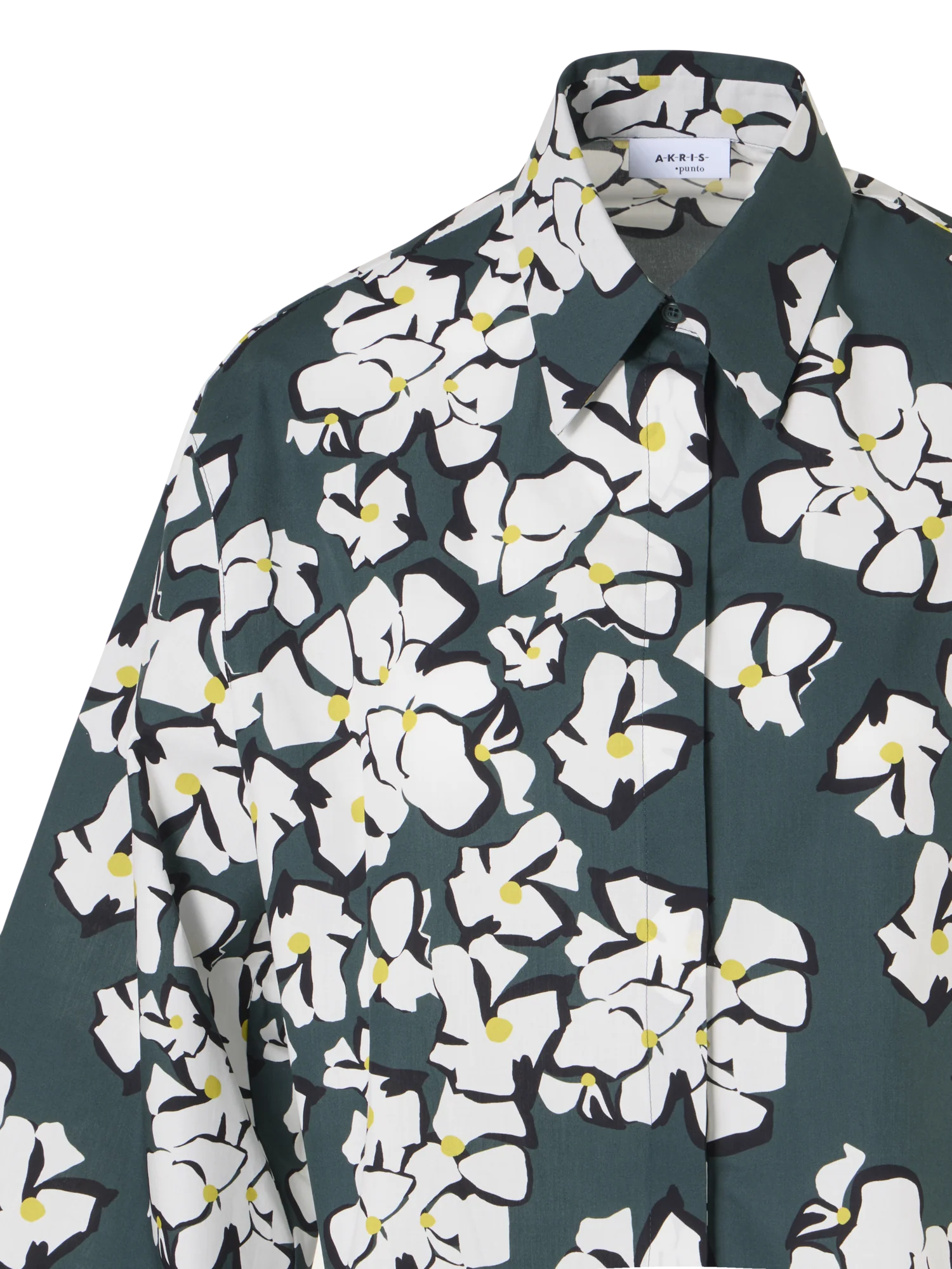 Bracelet-Sleeve Papercut Flower Shirt Blouse - Image 2