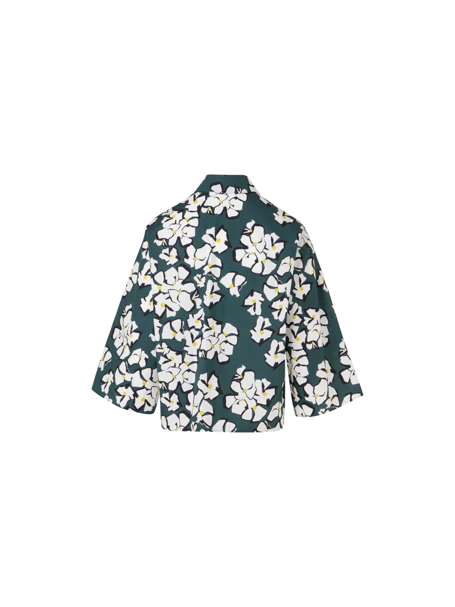 Bracelet-Sleeve Papercut Flower Shirt Blouse - Image 4
