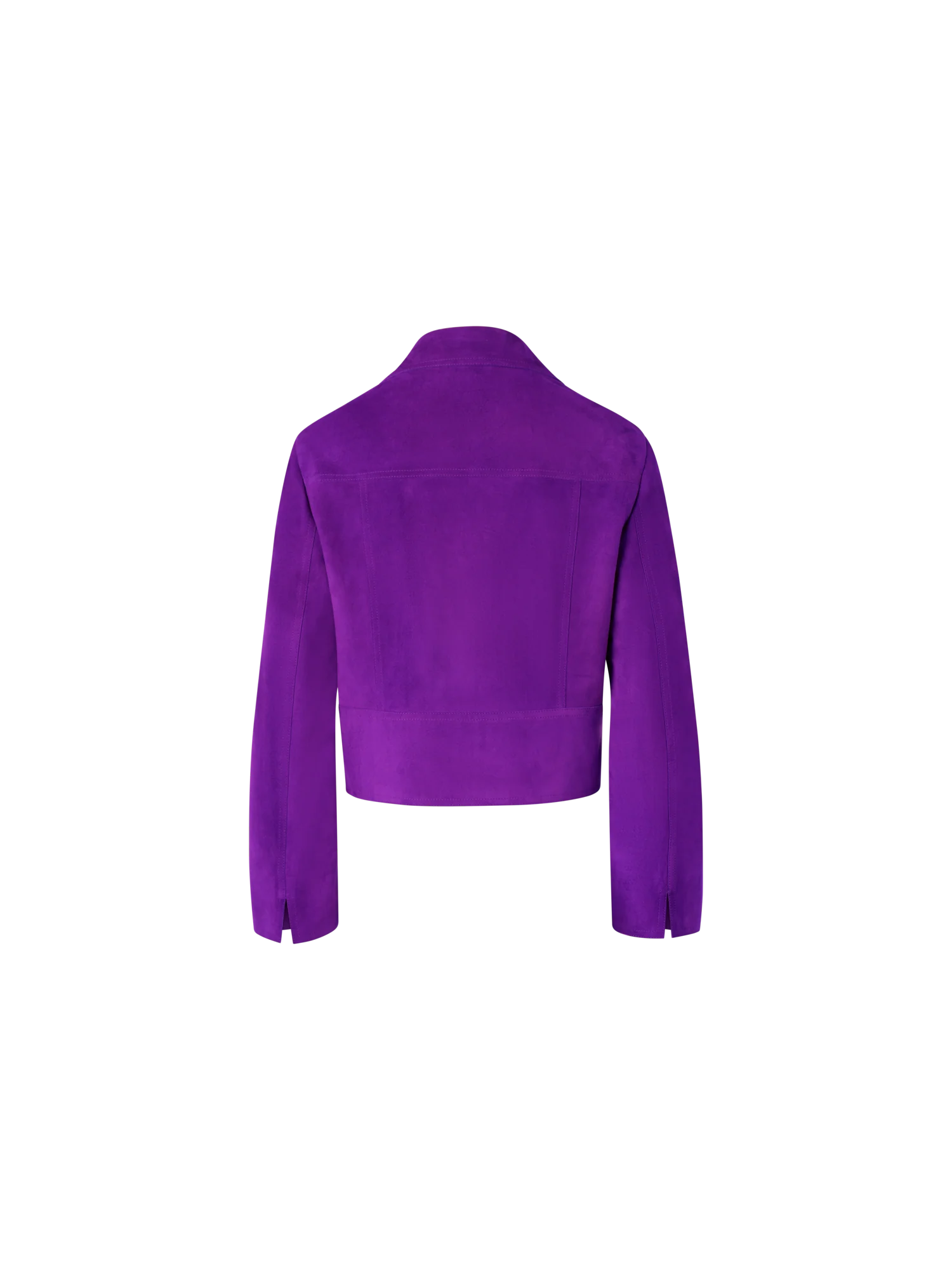 Bracelet-Sleeve Suede Leather Short Jacket - Image 3