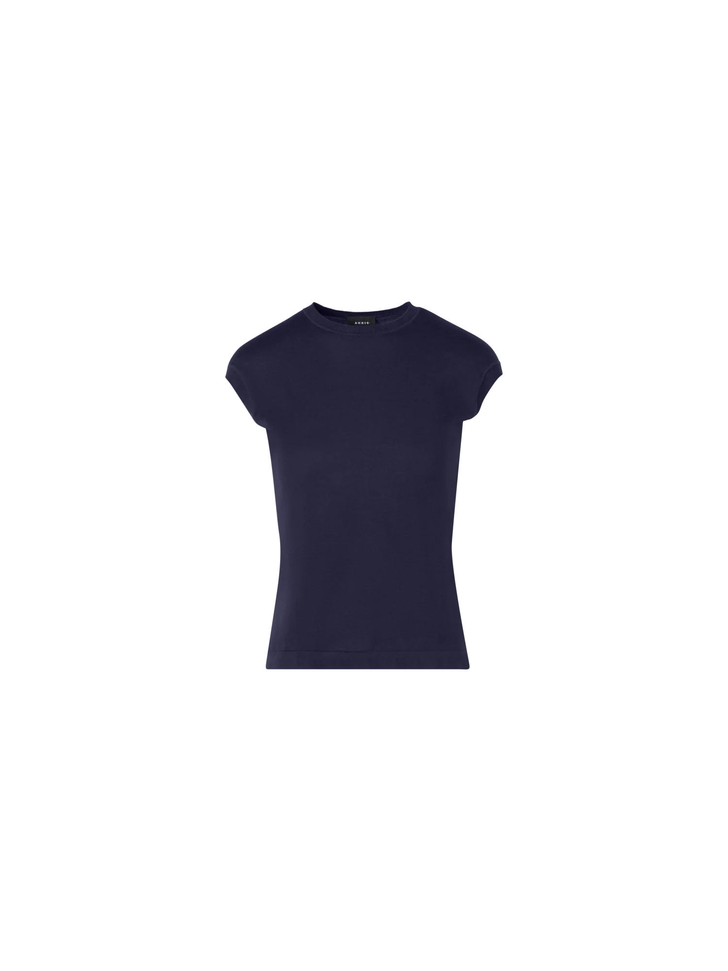 Cap-Sleeve Cotton Sea Island Knit Top