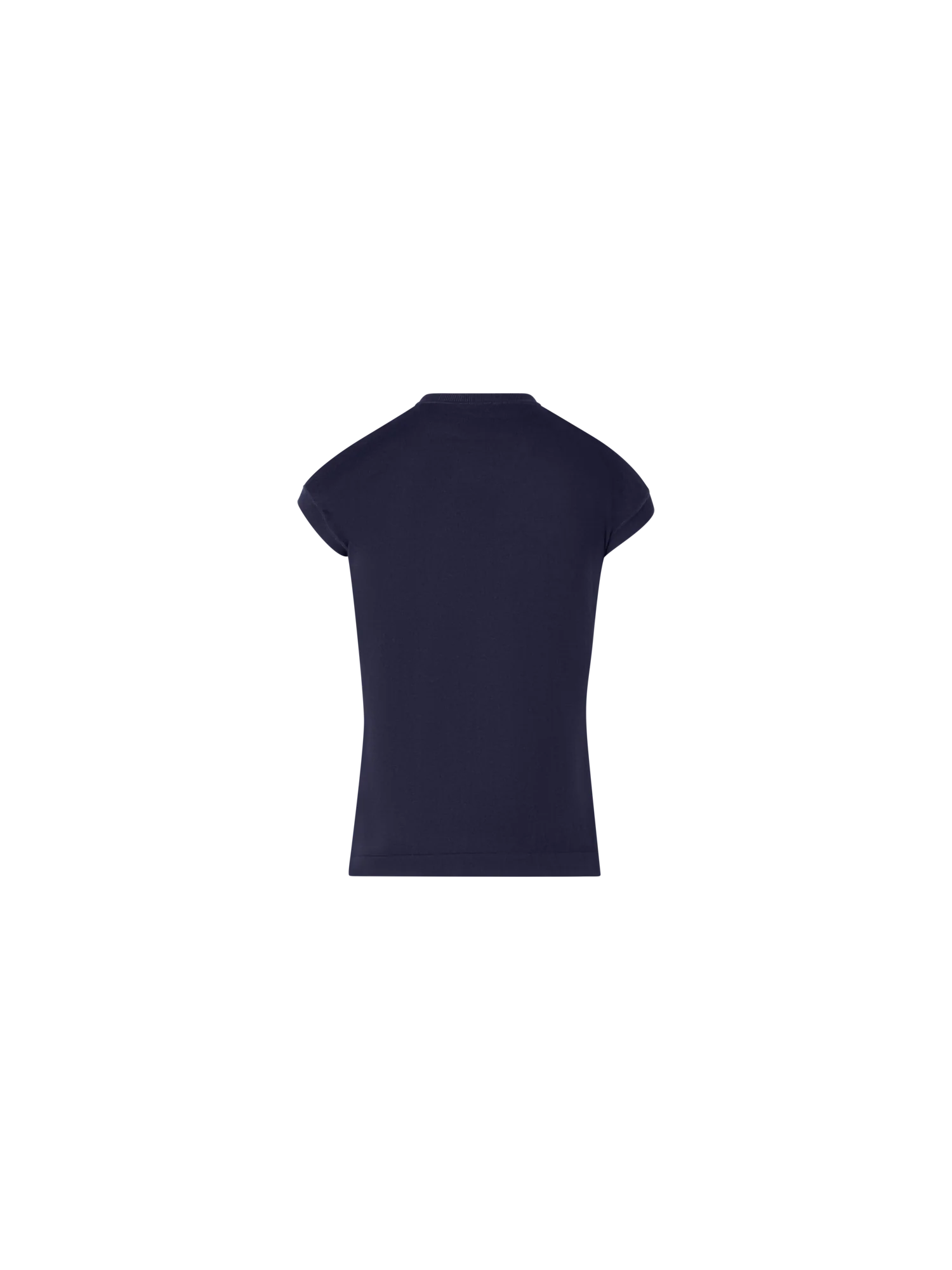 Cap-Sleeve Cotton Sea Island Knit Top - Image 3