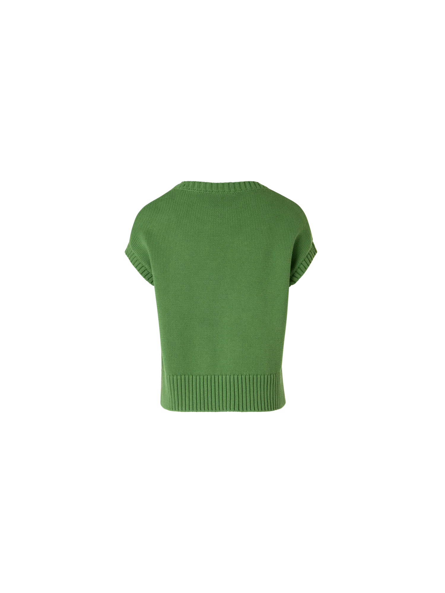 Cap-Sleeve Papercut Flower Knit Sweater - Image 5