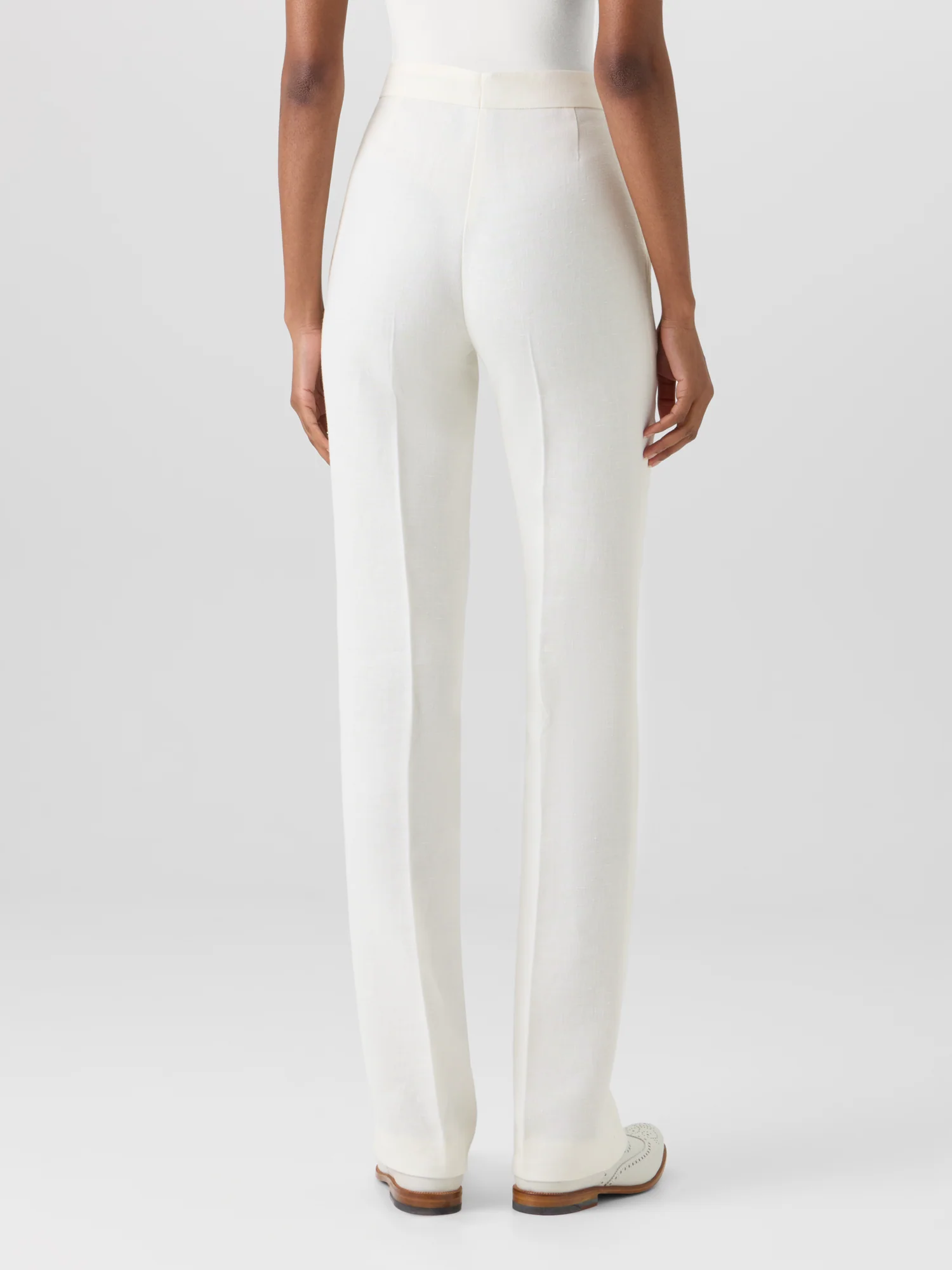 Carl Straight-Leg Pants in Linen-Wool Crêpe Double-Face - Image 6