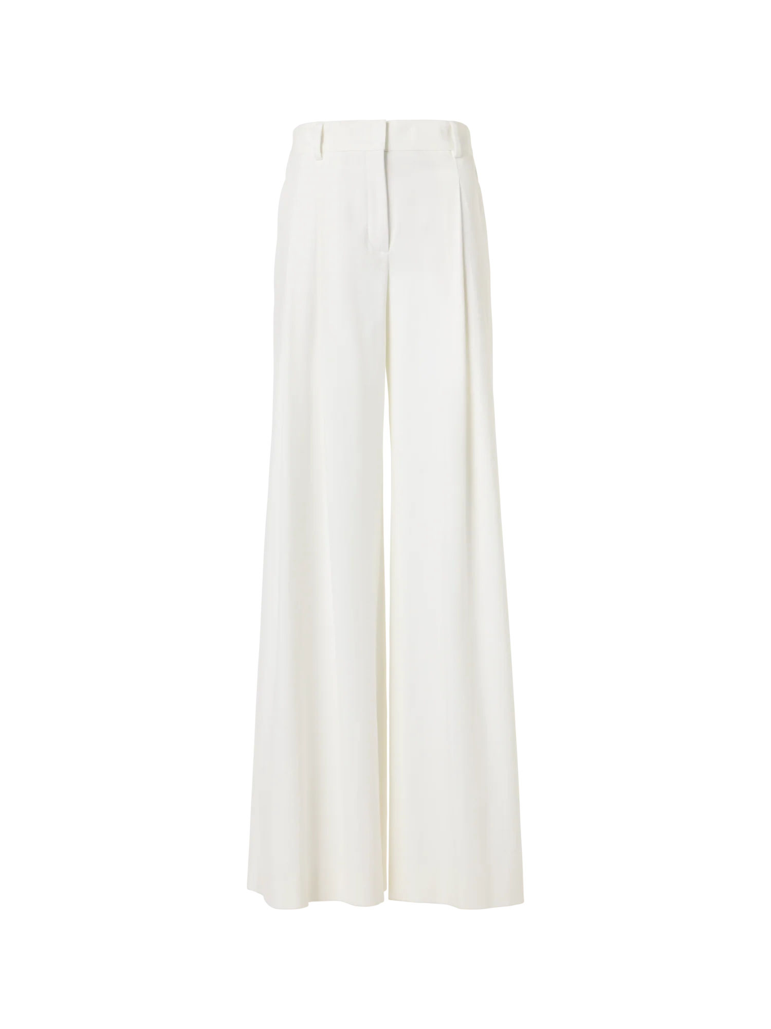 Cassie Flared Wide-Leg Pants in Stretch-Cotton Denim