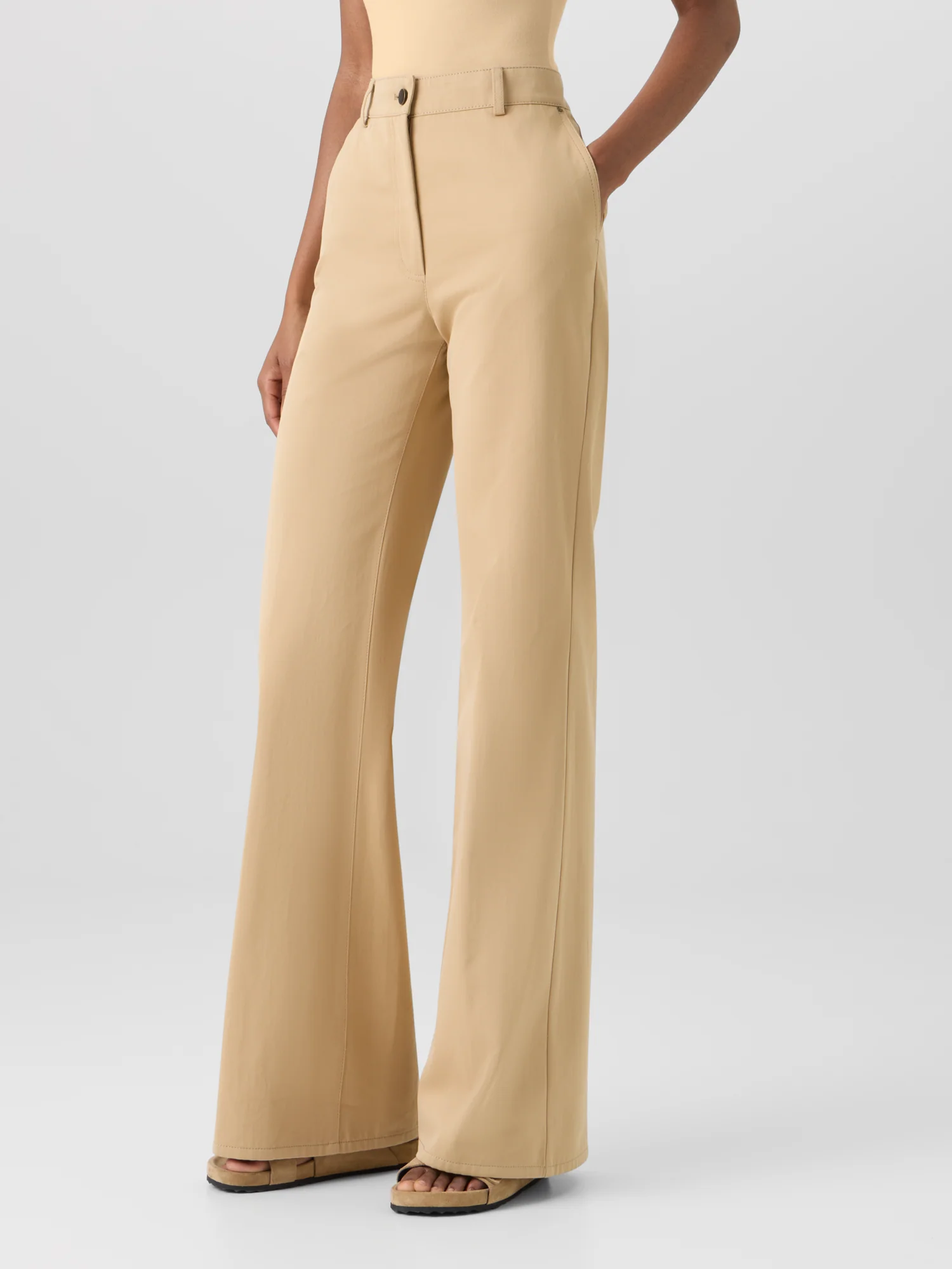 Celia Bootcut Pants in Cotton Gabardine - Image 4