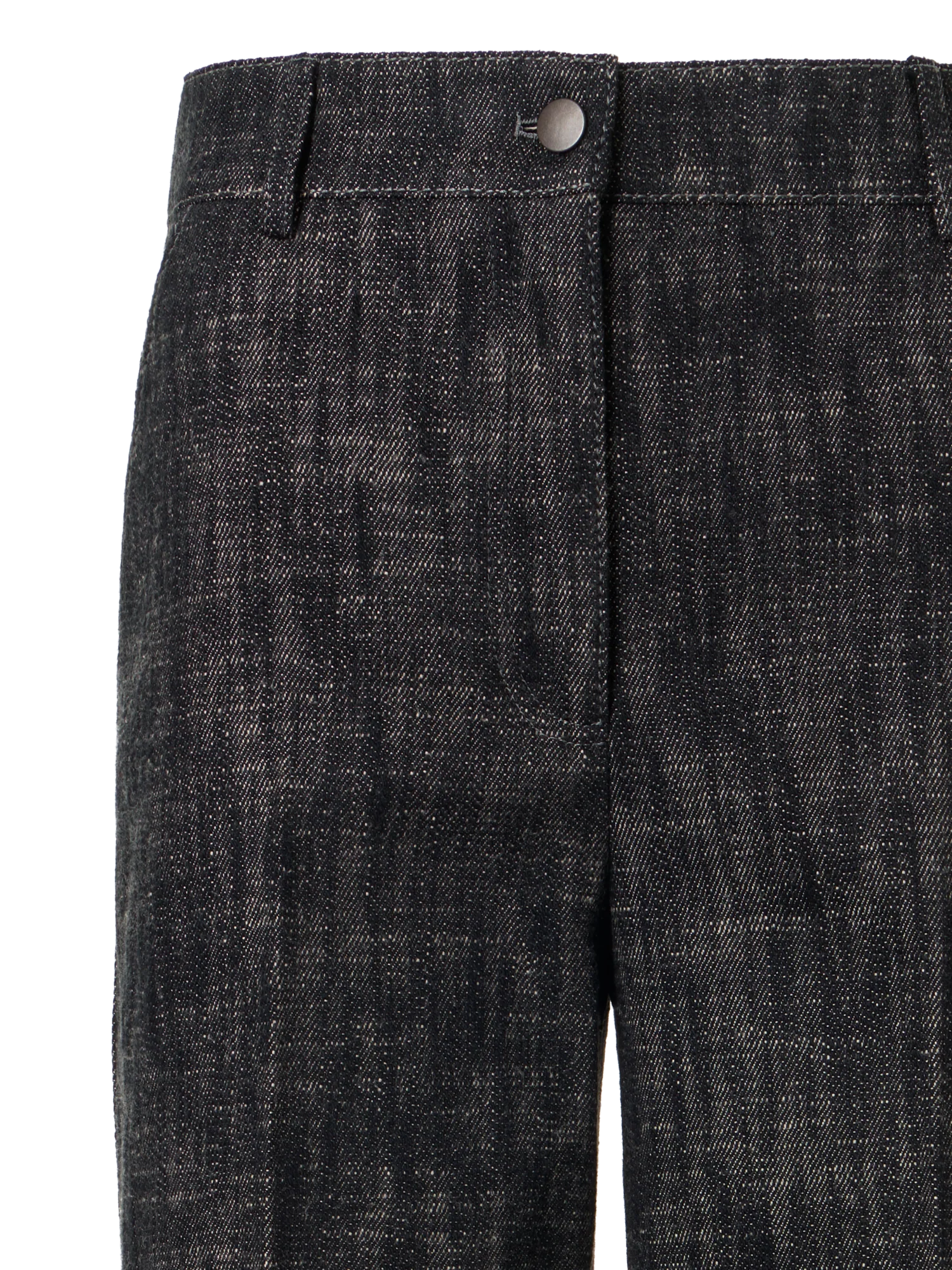 Chiara Wide-Leg Pants in Washed Heavyweight Cotton-Denim - Image 3