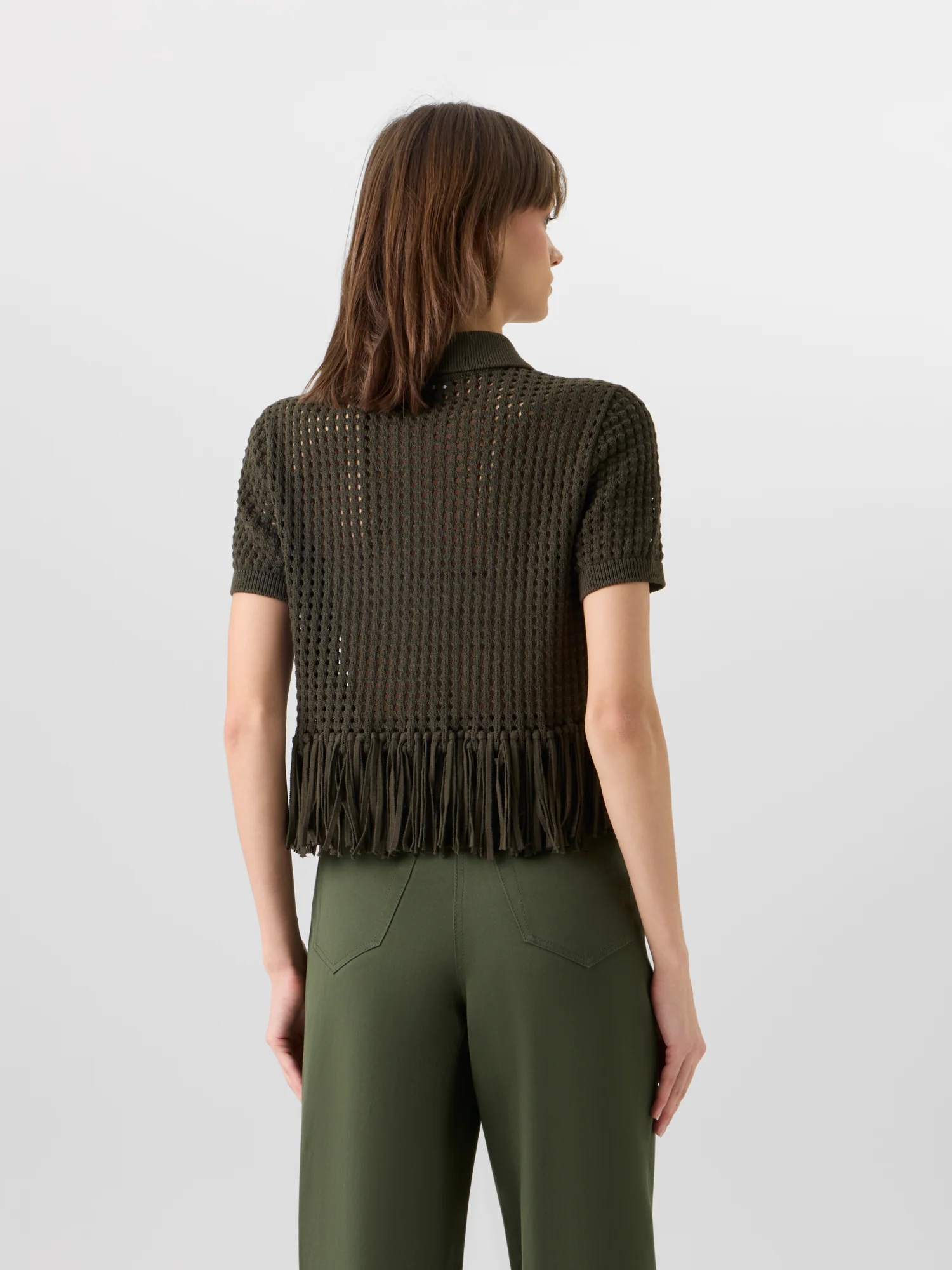 Cooper Straight Wide-Leg Pants in Cotton Gabardine - Image 5
