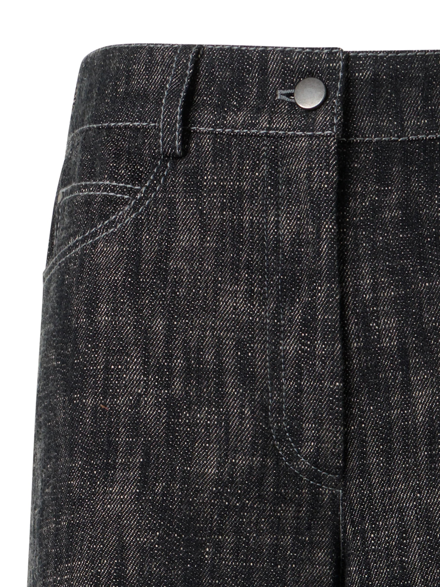 Cooper Wide-Leg Pants in Washed Heavyweight Cotton-Denim - Image 3