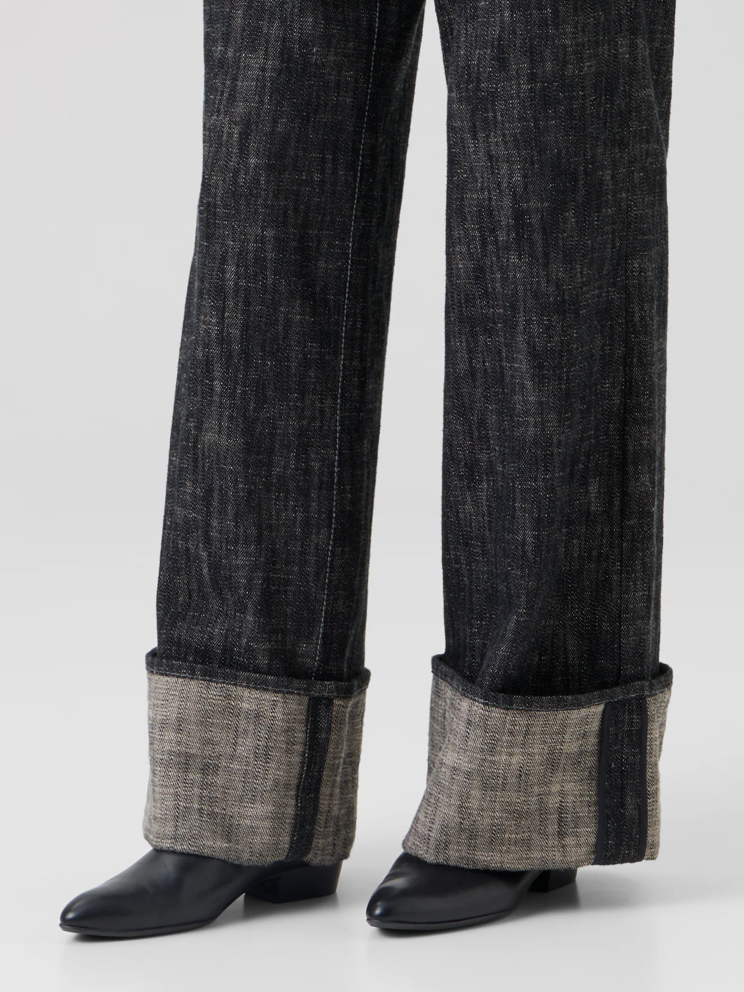 Cooper Wide-Leg Pants in Washed Heavyweight Cotton-Denim - Image 5