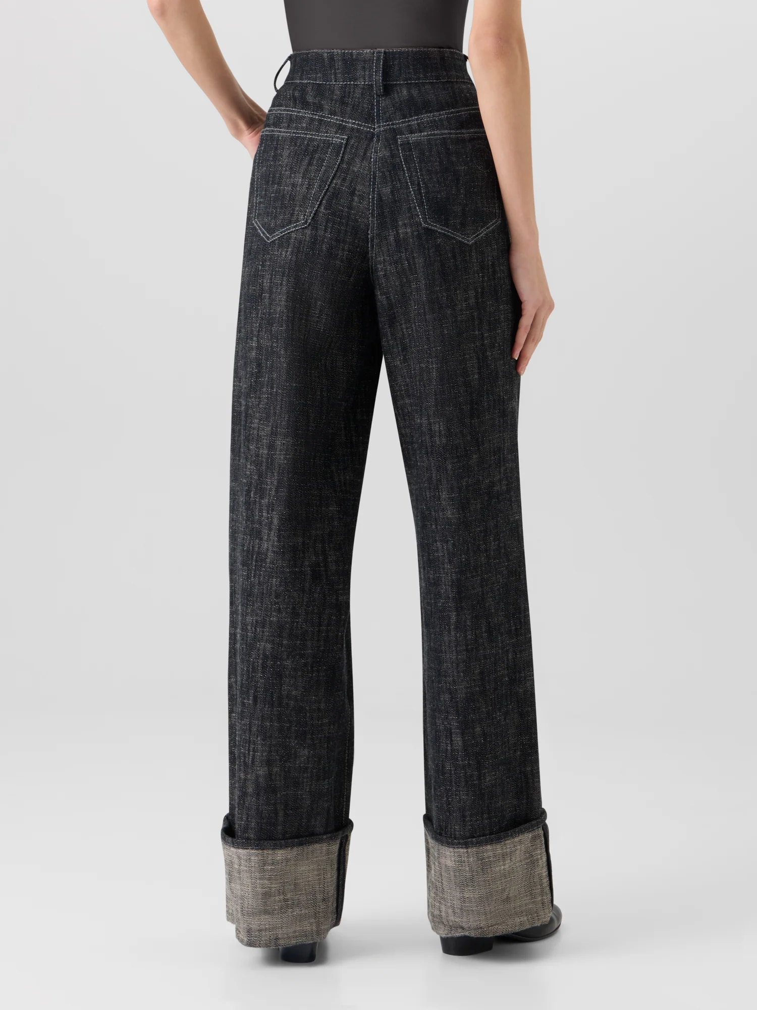Cooper Wide-Leg Pants in Washed Heavyweight Cotton-Denim - Image 7