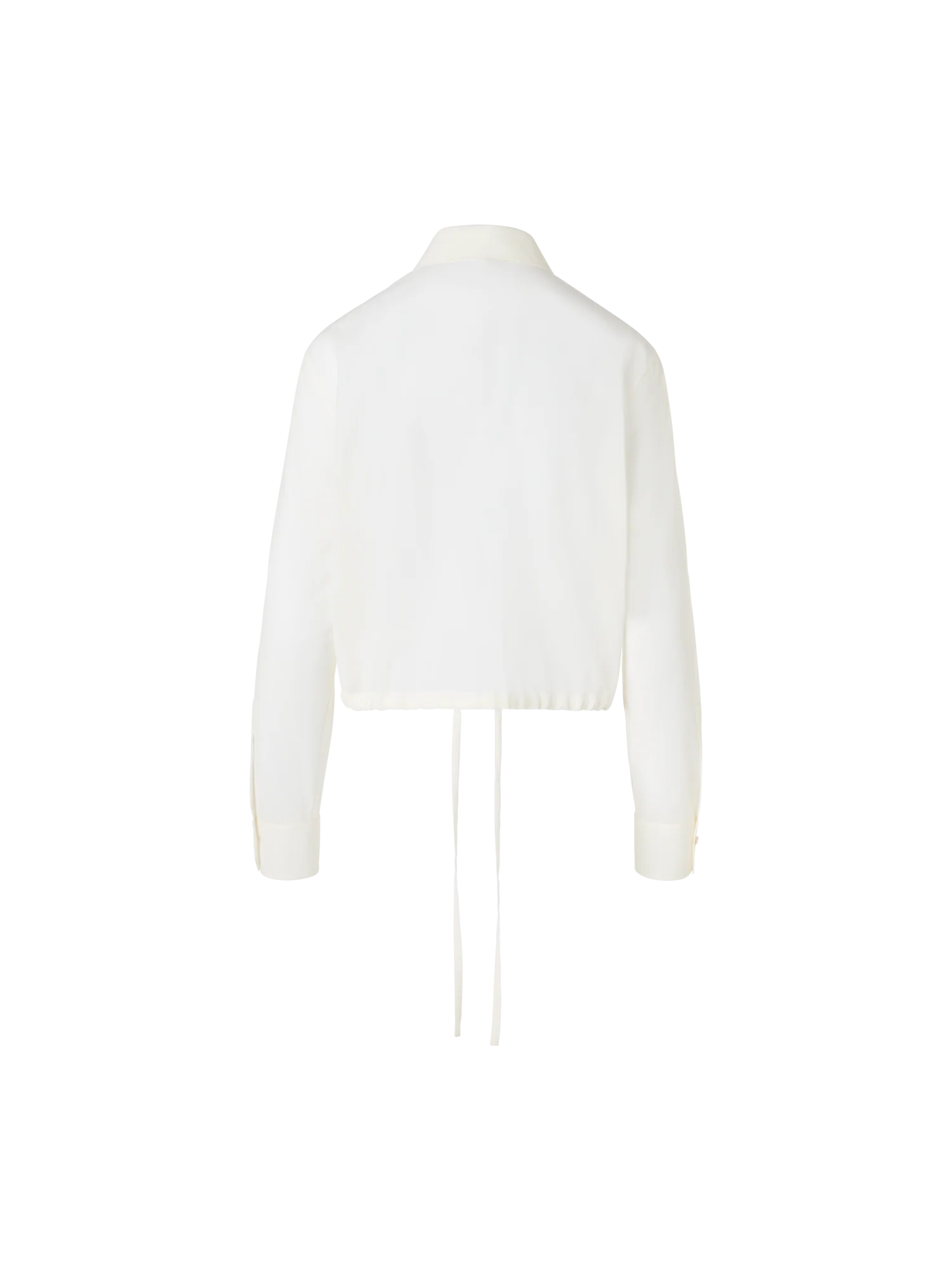 Long-Sleeve Cotton Voile Blouson Shirt - Image 6