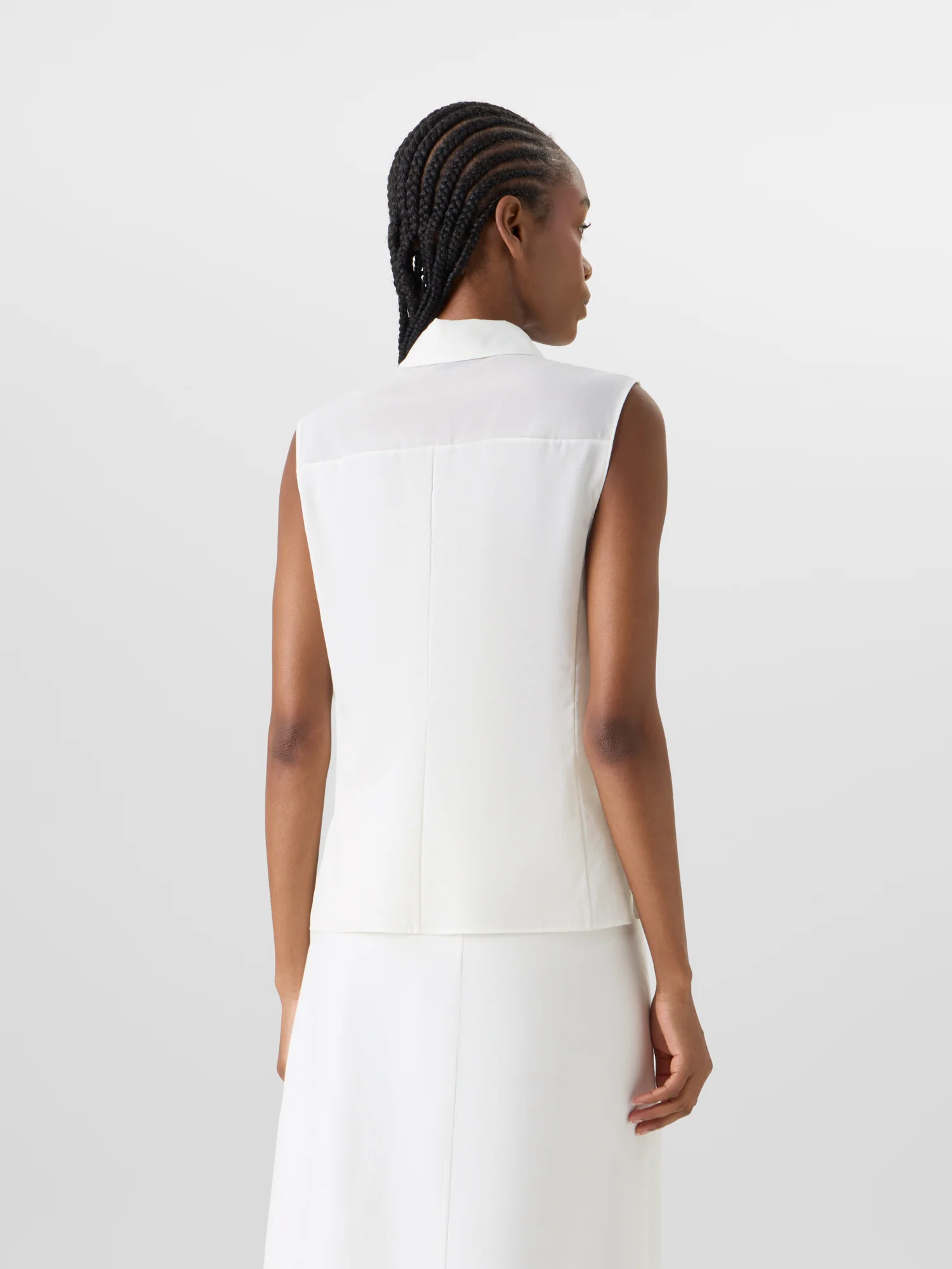 Sleeveless Cotton Voile Blouse - Image 7