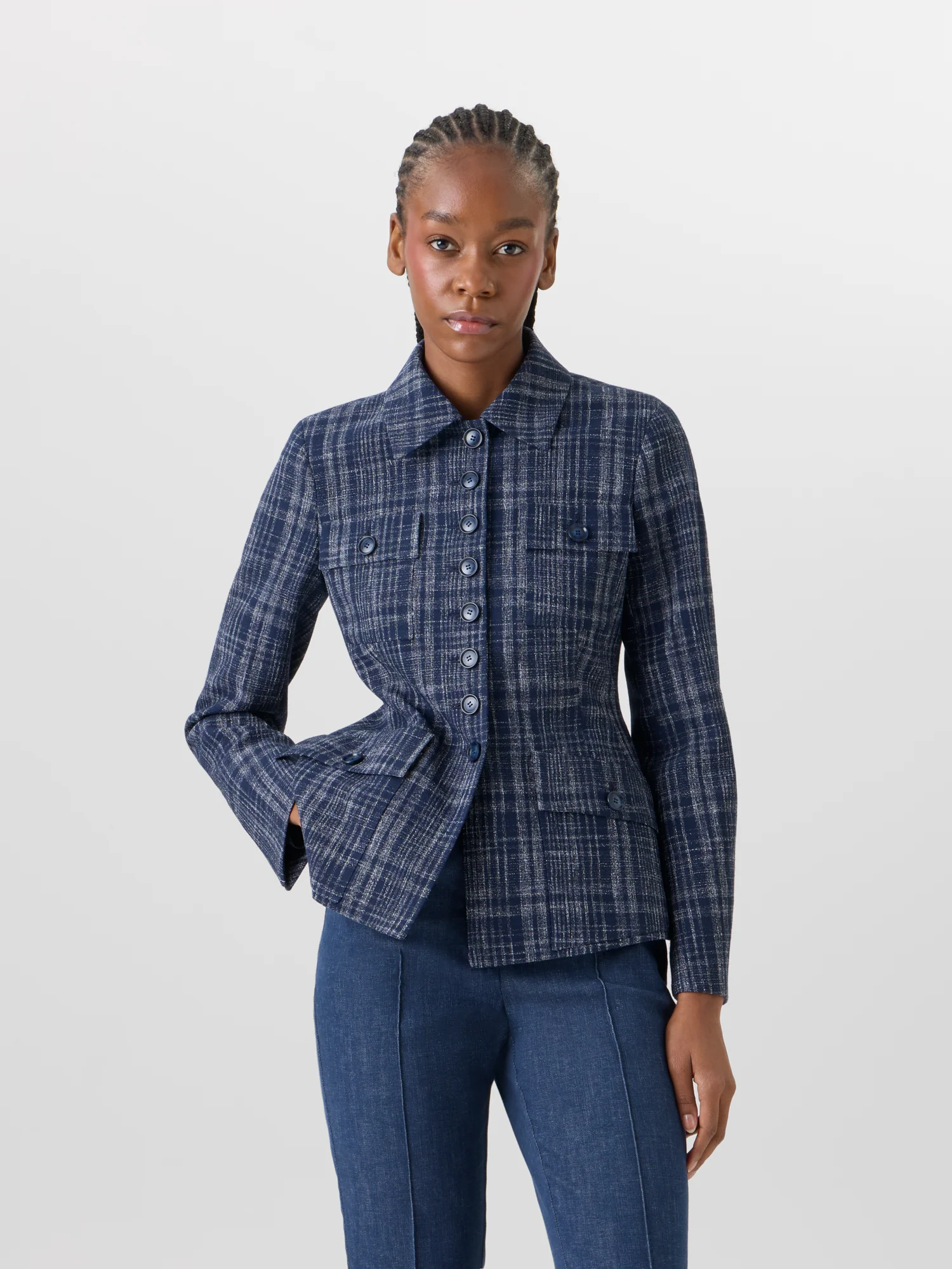 Delia Jacket in Wool-Viscose Tweed - Image 4