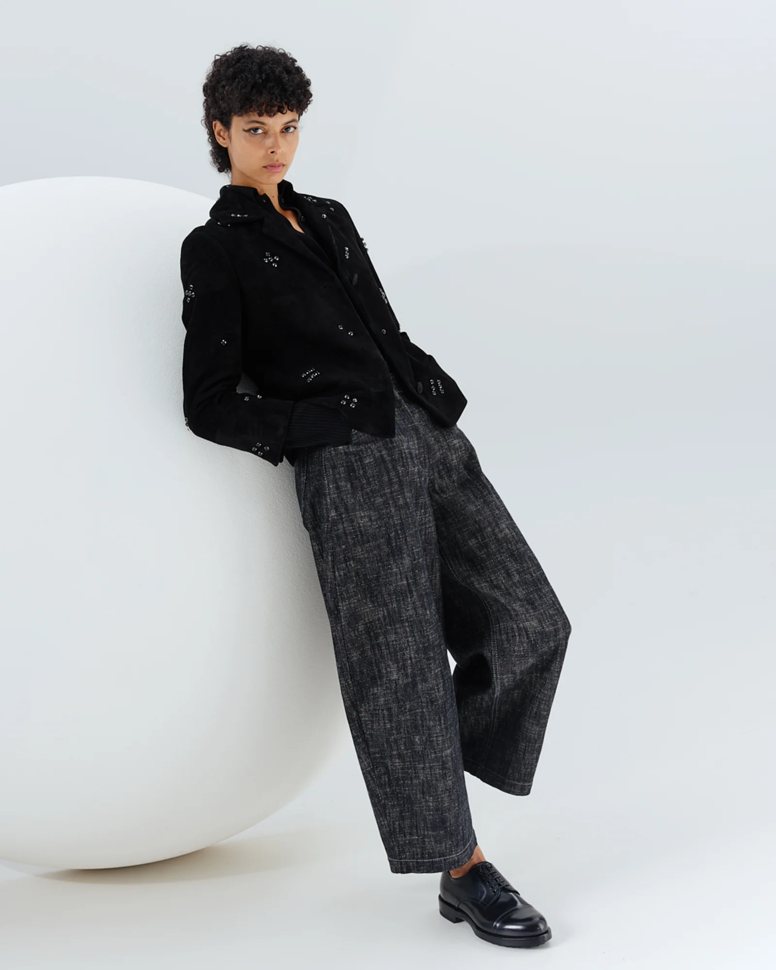 Farrow Pants in Washed Heavyweight Cotton Denim - Image 2