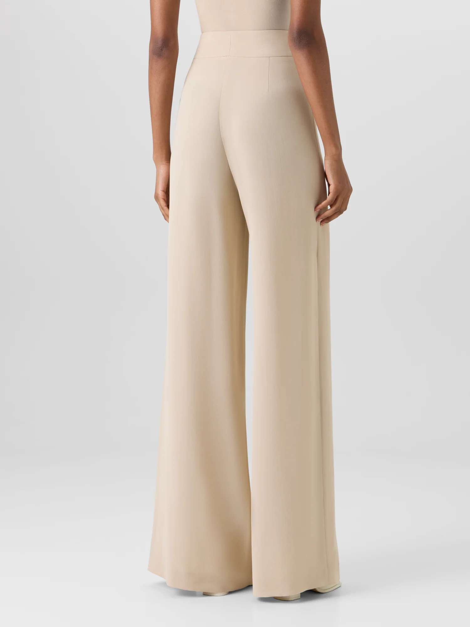 Fellia Wide-Flared-Leg Pants in Silk Georgette - Image 7