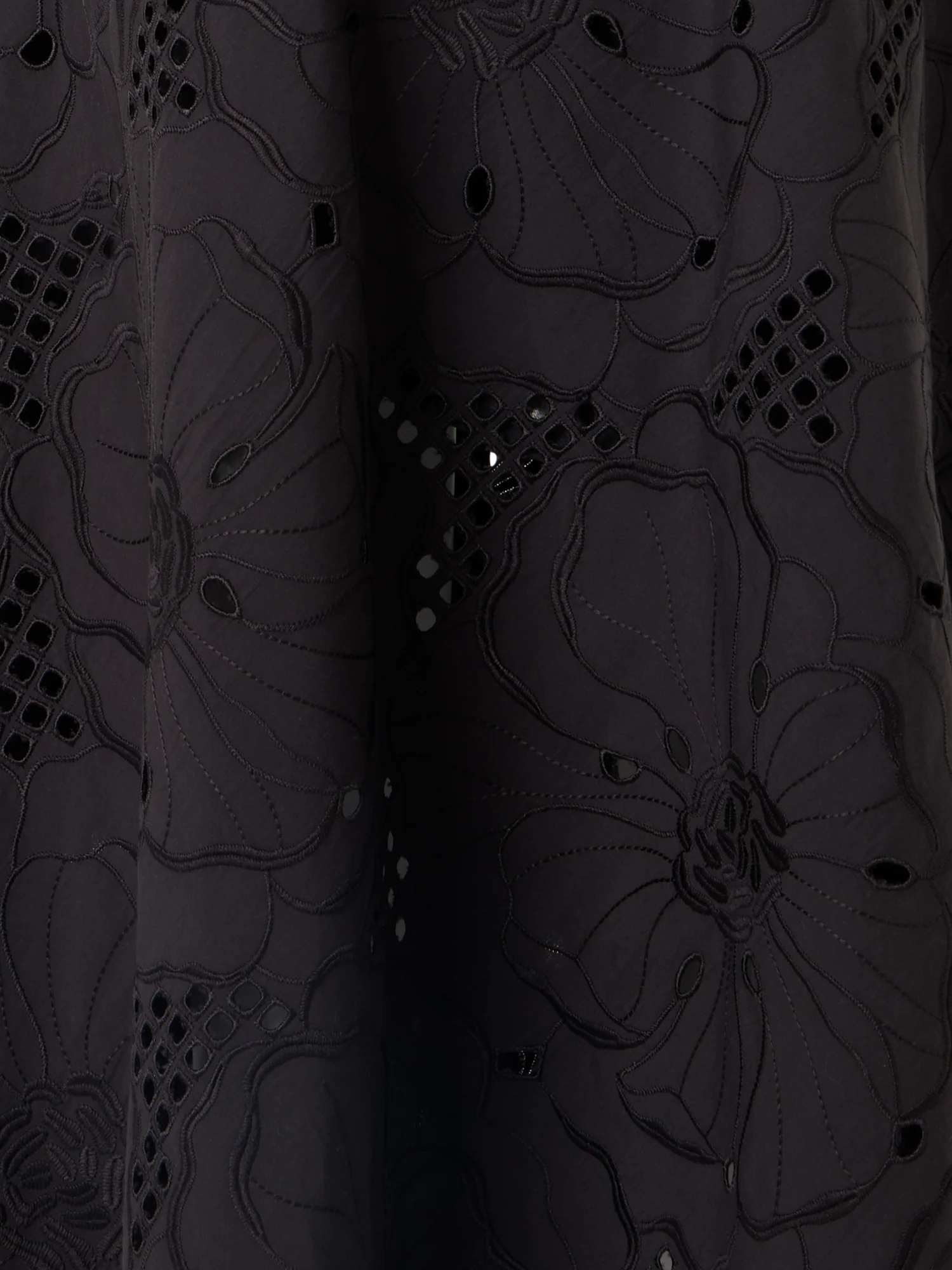 Fit Flare Flower Eyelet Midi Dress - Image 3