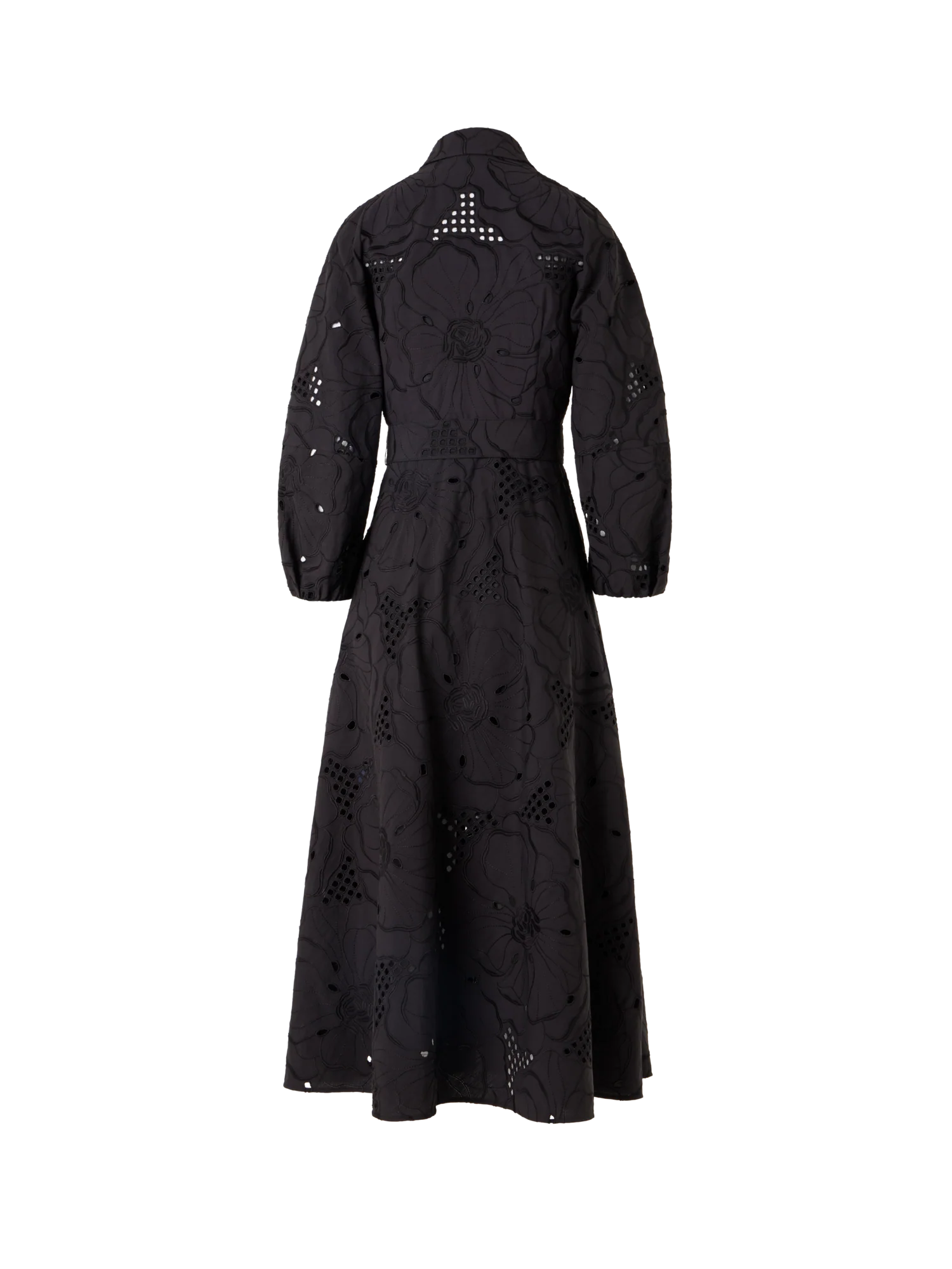 Fit Flare Flower Eyelet Midi Dress - Image 5