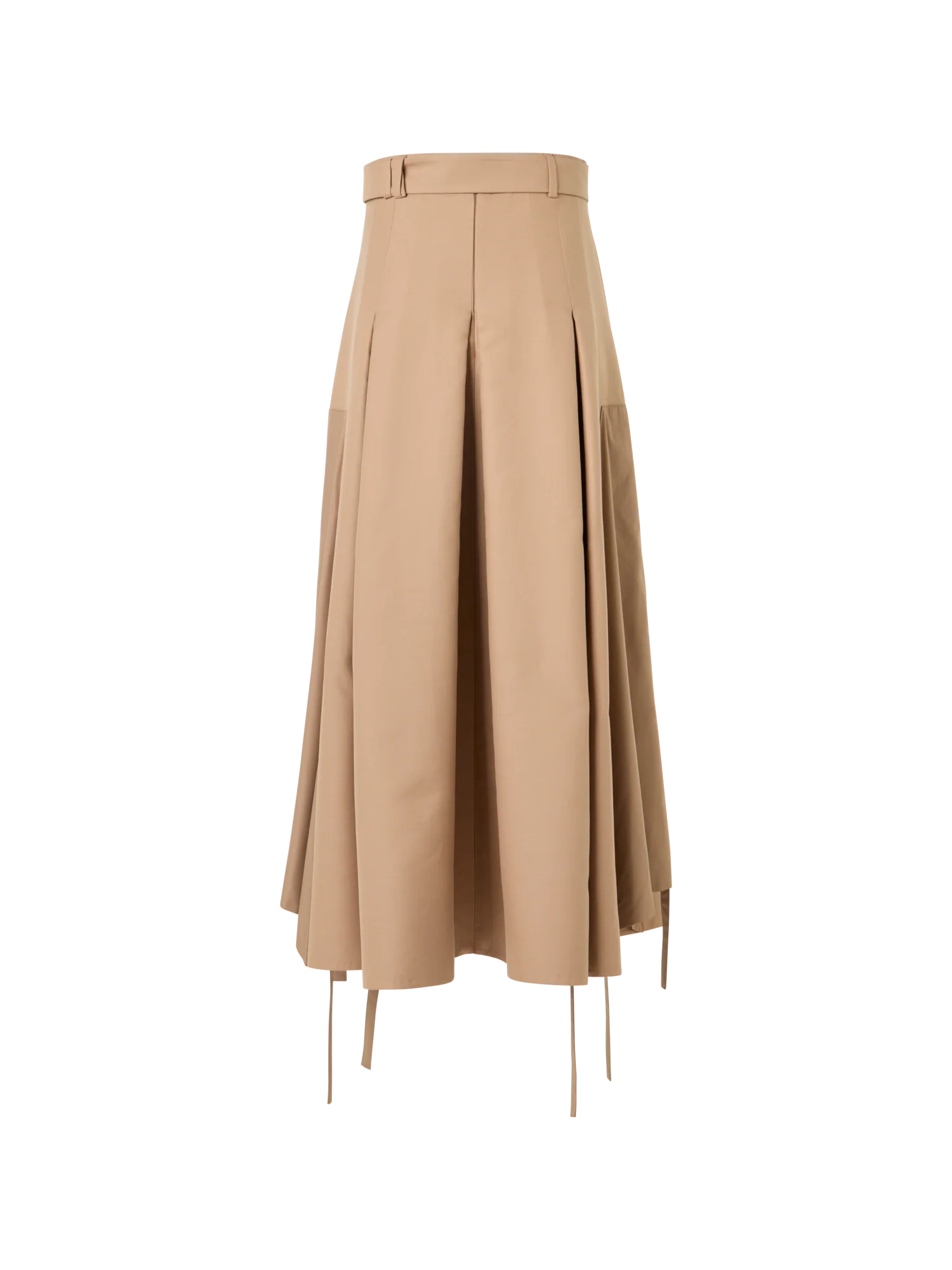 Flared Cotton Double-Face Midi Skirt - Image 6
