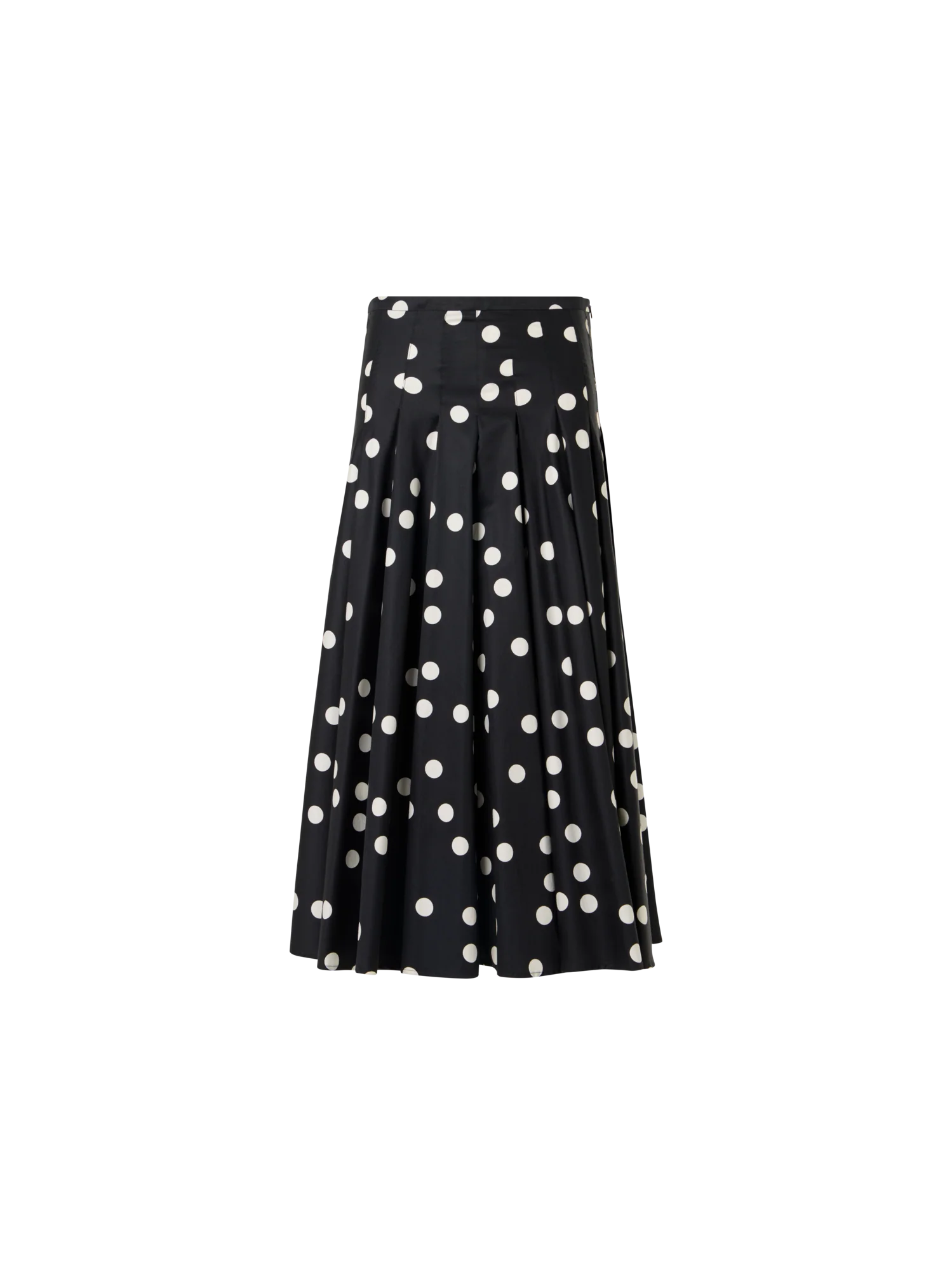Flared Cotton-Satin Midi Skirt - Image 3